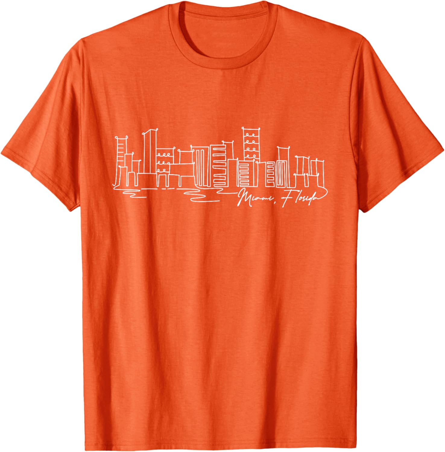 Signature Miami City Skyline T-Shirt Florida Souvenir Gift for Everyone - 3