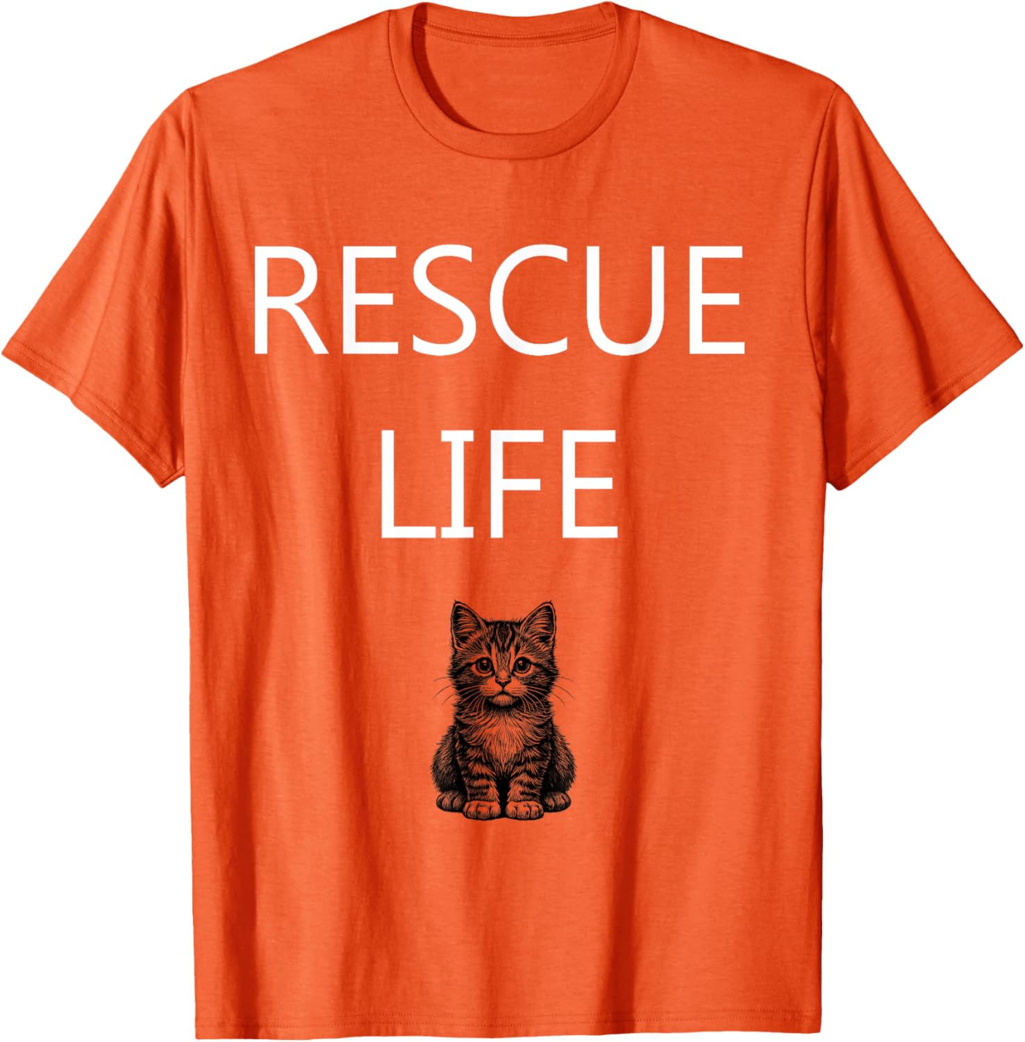 Rescue Life Kitten Animal Welfare T-Shirt for Cat Lovers and Advocates - 16