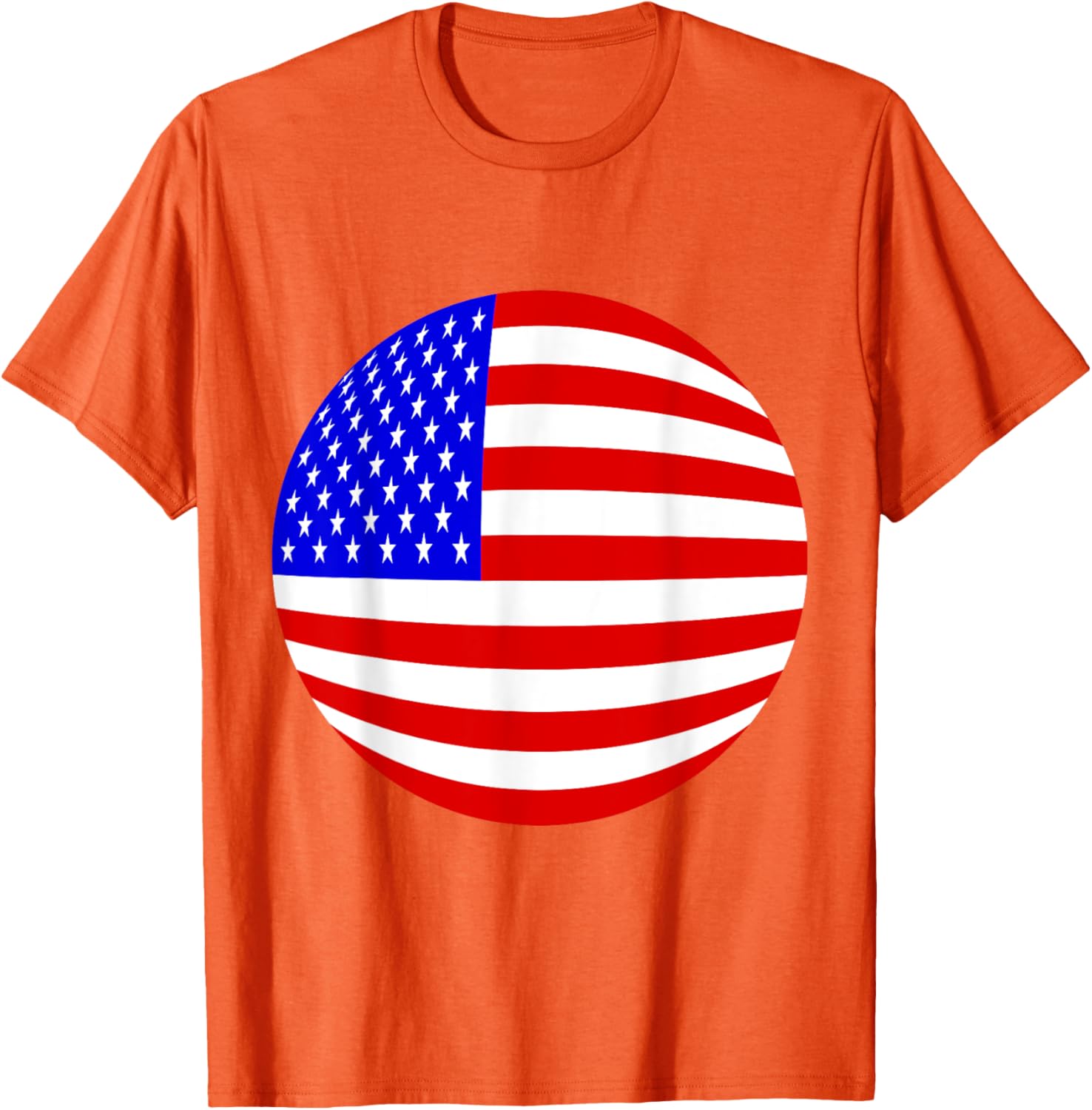 Patriotic American Flag T-Shirt with Stars and Stripes in Red and Blue - 3