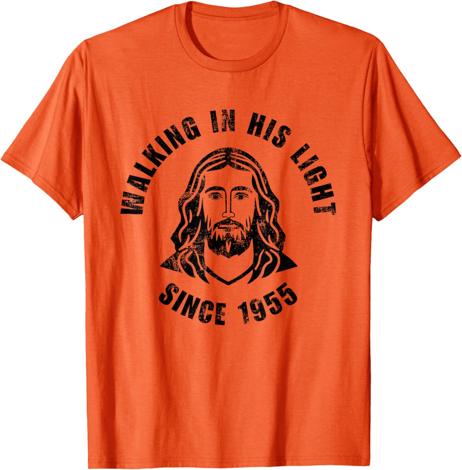 Walking In His Light Since 1955 Christian Quote T-Shirt for Positivity - 2