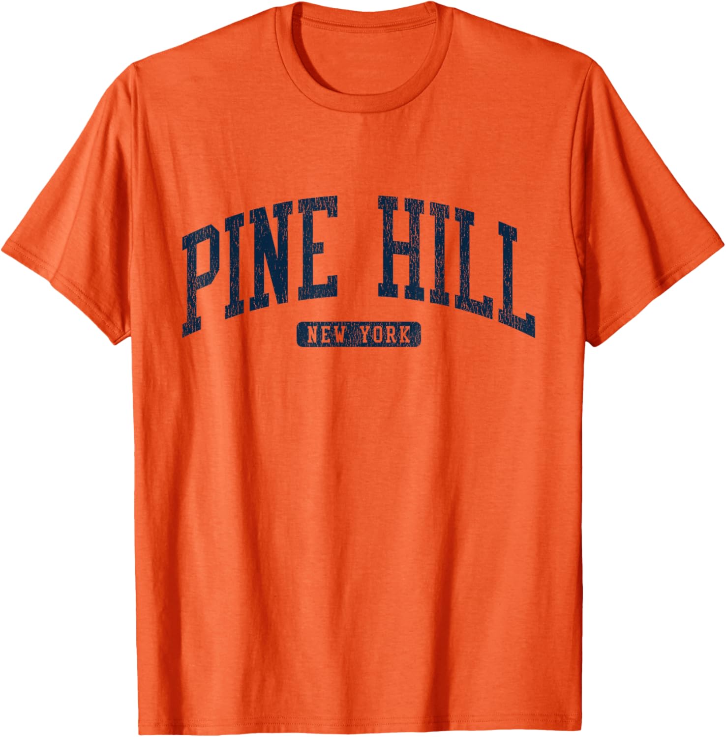 Pine Hill New York College Style Blue T-Shirt for Trendy Students - 16