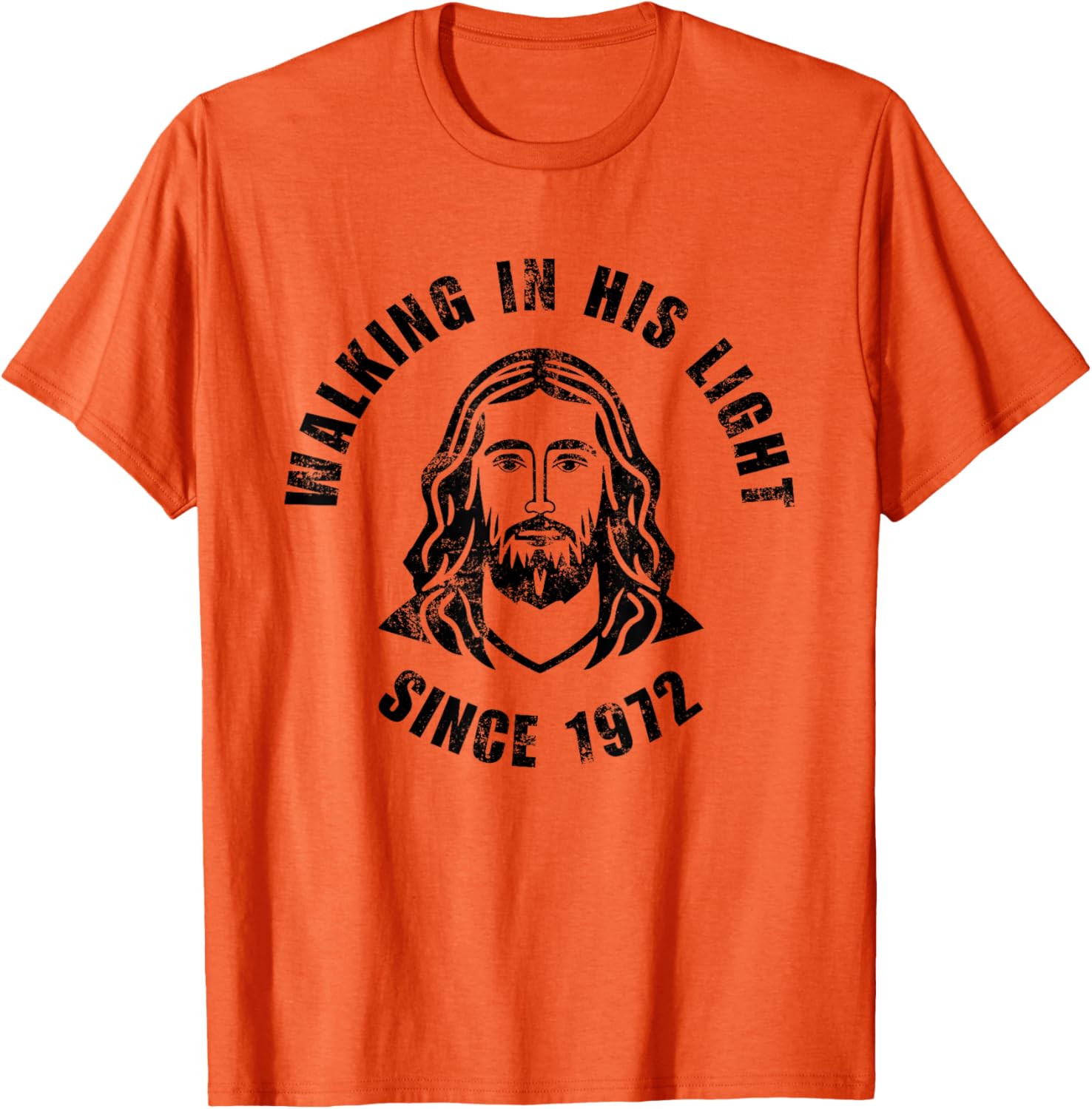 Walking In His Light Since 1972 Christian T-Shirt for Positivity - 2