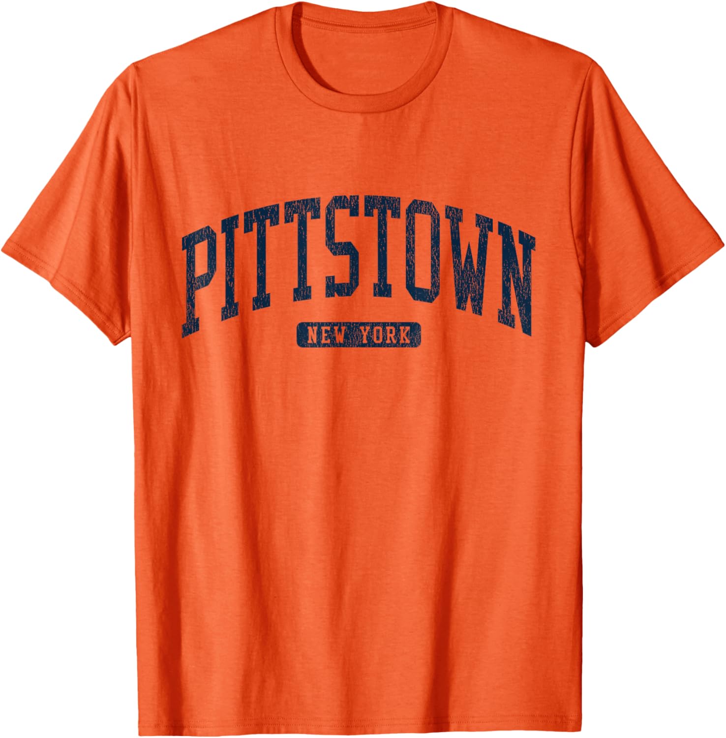 Pittstown NY College Style Blue T-Shirt for Students and Alumni - 11