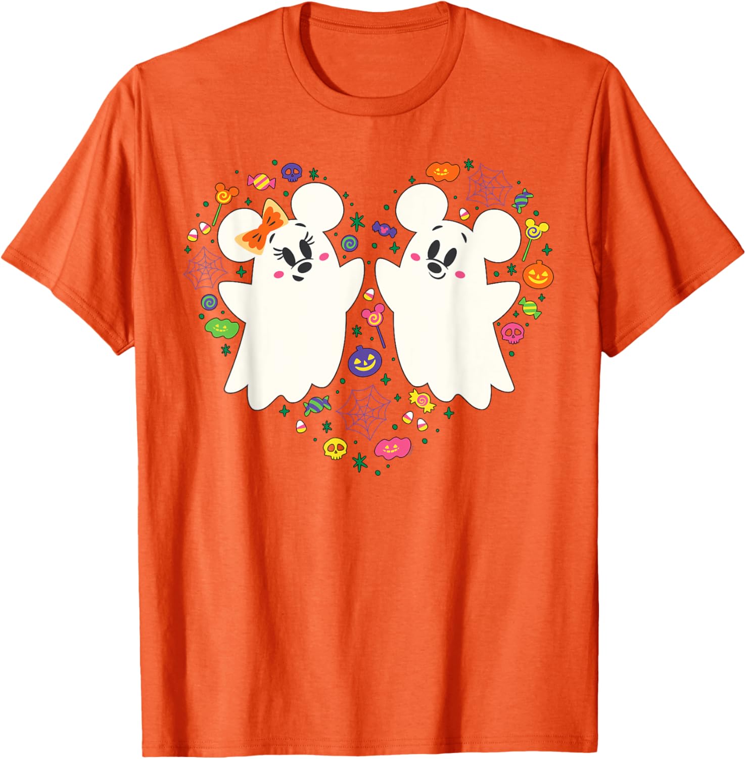 Disney Mickey and Minnie Ghosts Halloween Heart T-Shirt for Kids - 6