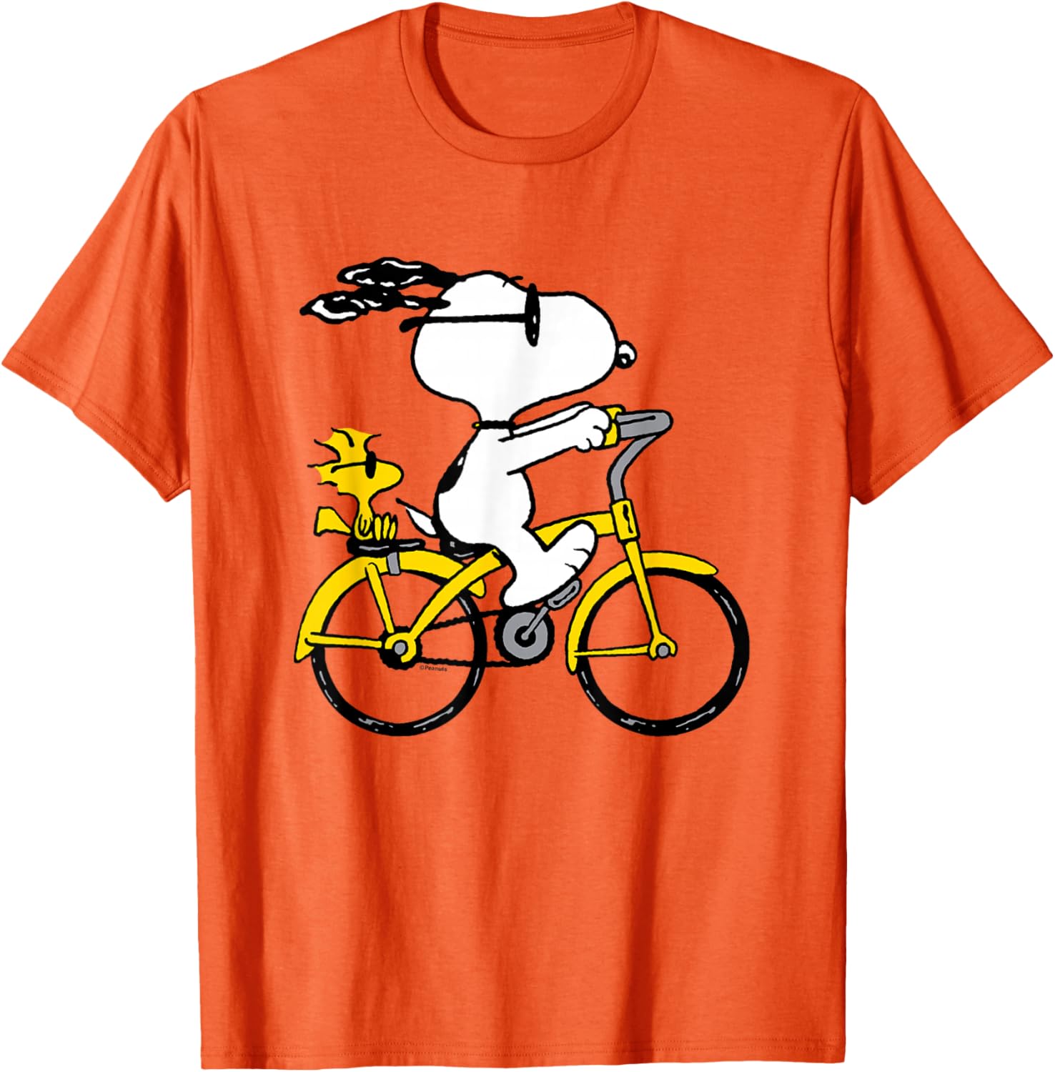 Snoopy and Woodstock Bike Ride T-Shirt for Fun Casual Outfits - 1