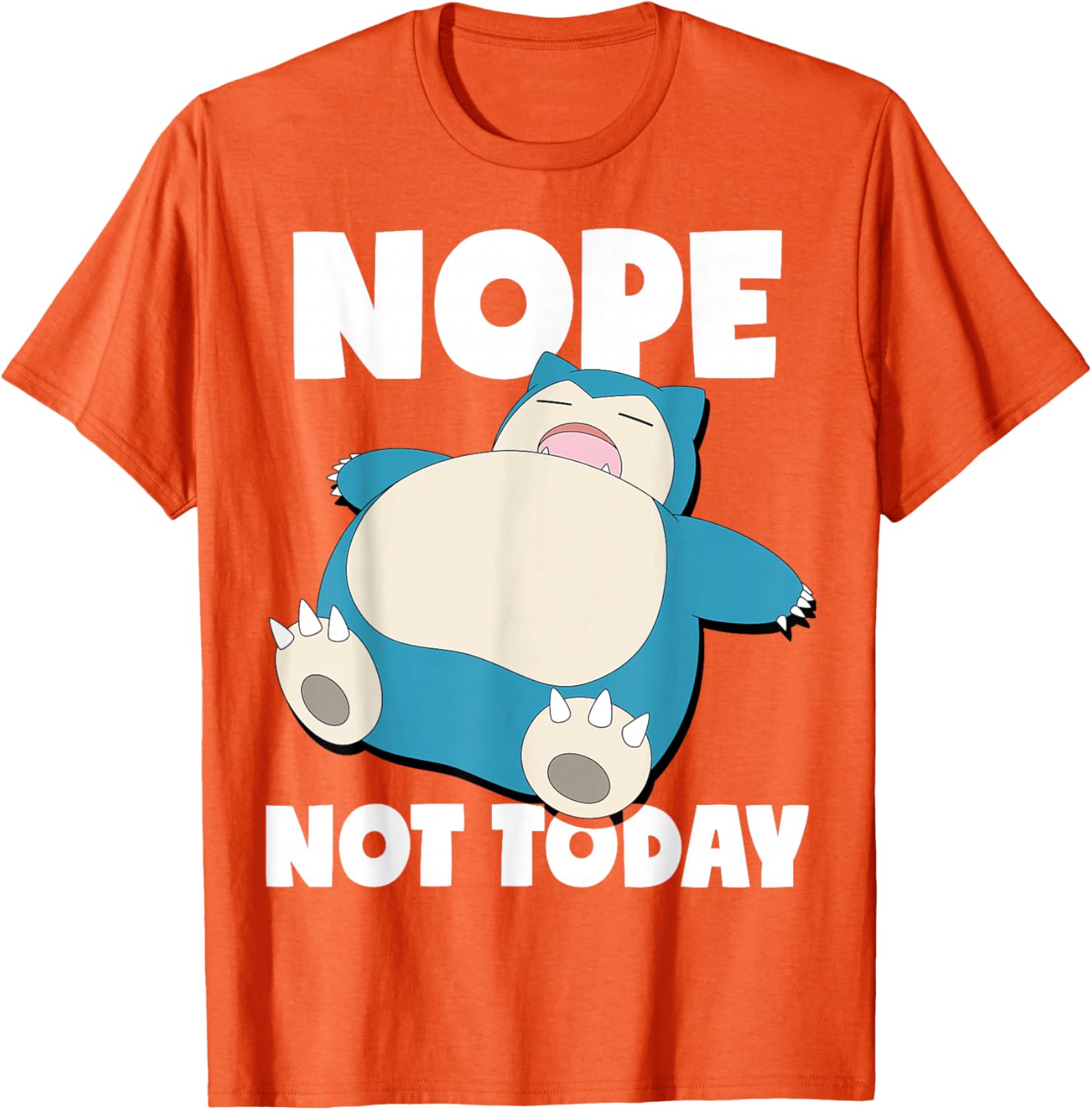 Snorlax Sleeping Nope Not Today T-Shirt for Pokémon Fans - Fun Apparel - 12