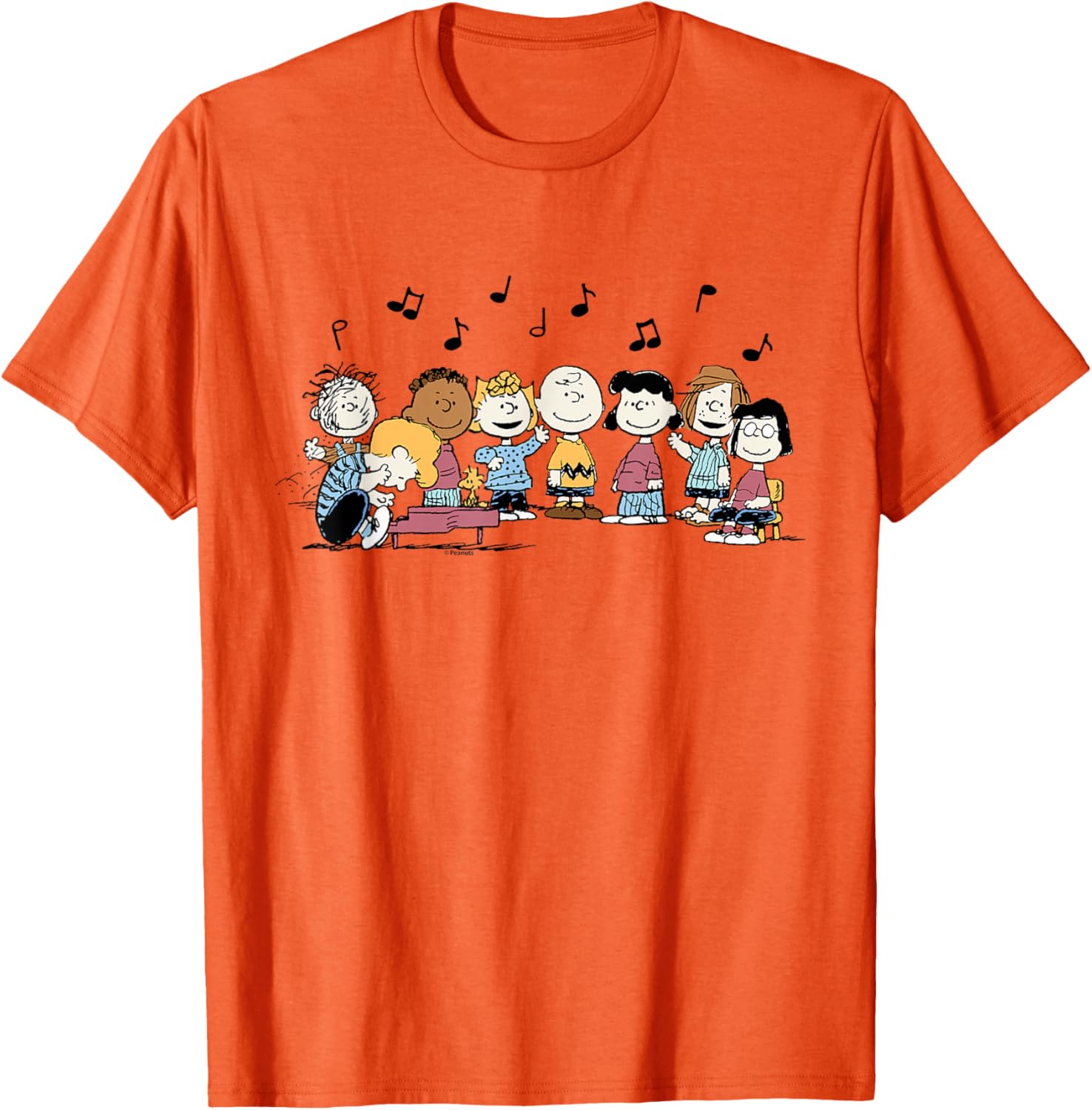 Peanuts Character Music T-Shirt featuring Charlie Brown and Friends - 1