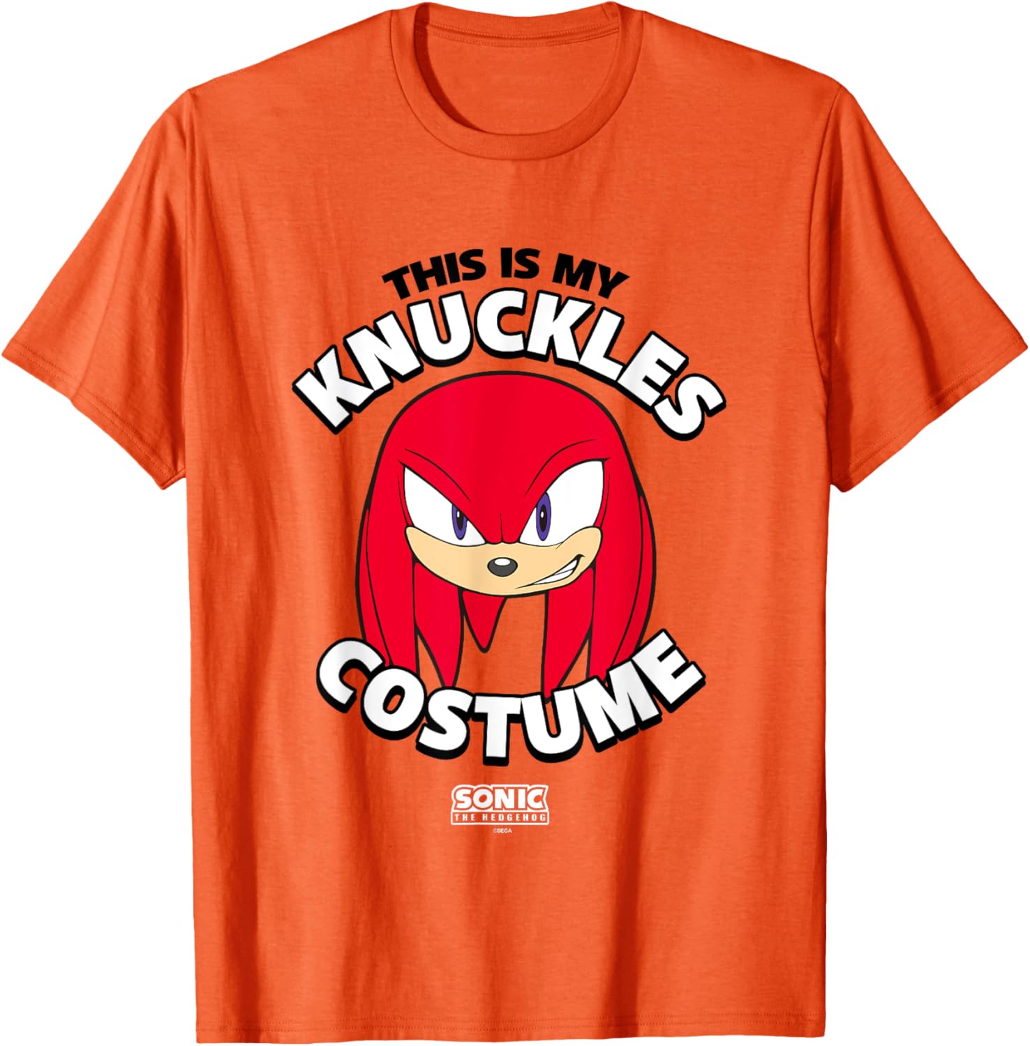 Sonic The Hedgehog Knuckles Costume T-Shirt Perfect for Halloween Fun - 12