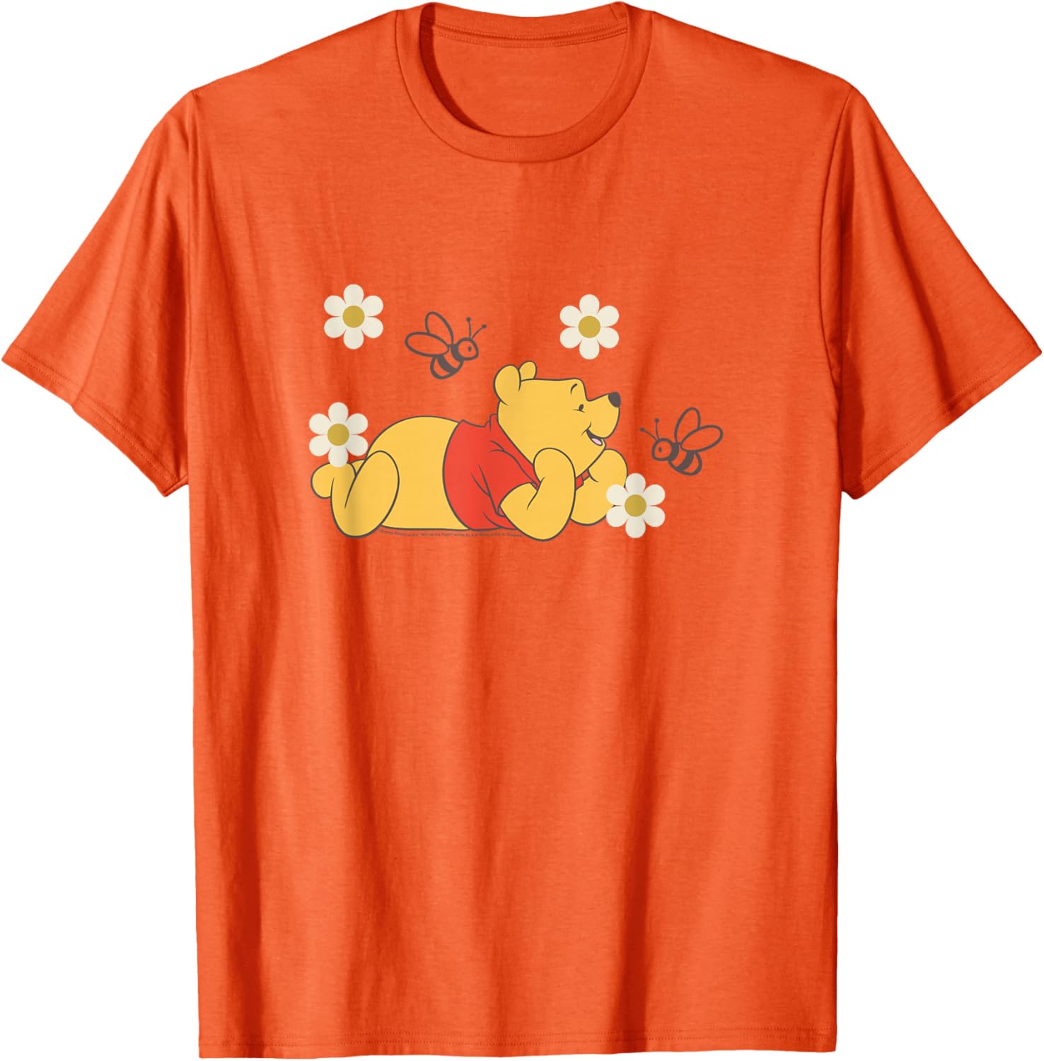 Winnie The Pooh Floral T-Shirt with Bees - Cute Nature-Inspired Apparel - 8