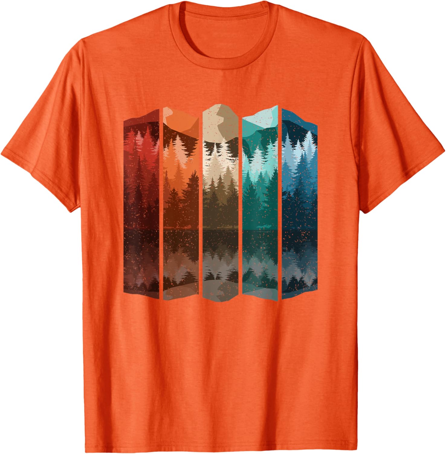 Vintage Mountain Forest Tree T-Shirt for Men - Retro Nature Style Apparel - 22