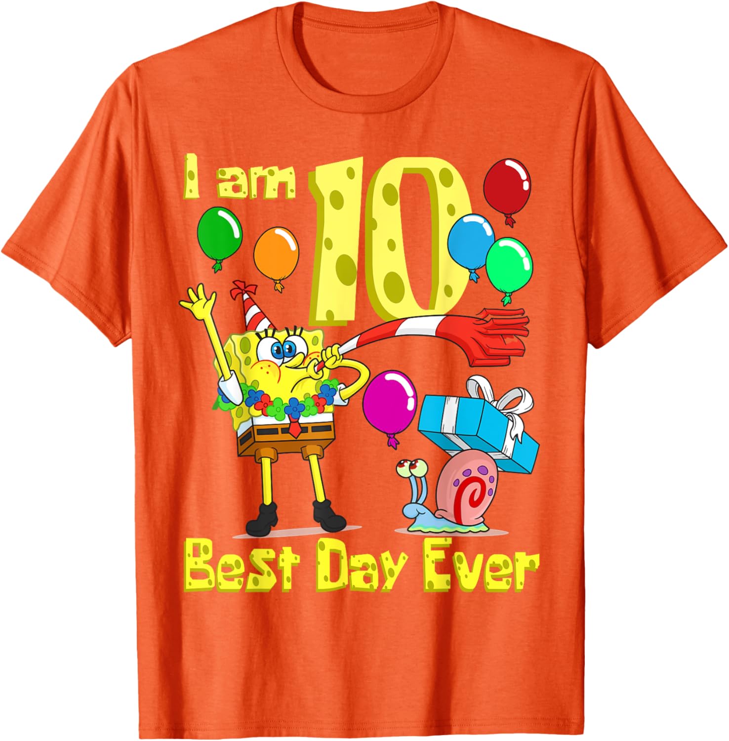 SpongeBob 10th Birthday Party T-Shirt by Mademark for Fun Celebrations - 16