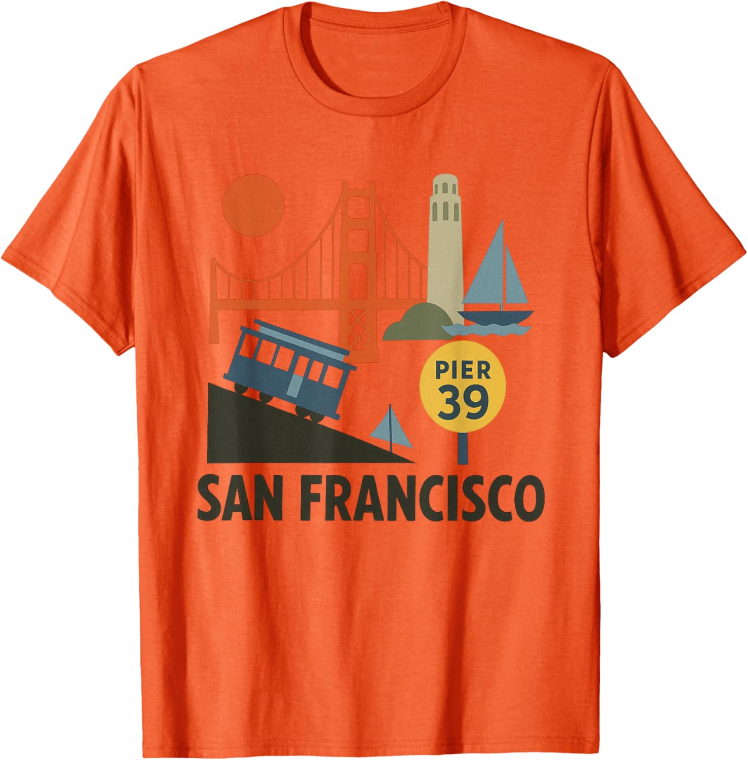 San Francisco Icons T-Shirt Featuring Famous City Landmarks - 5