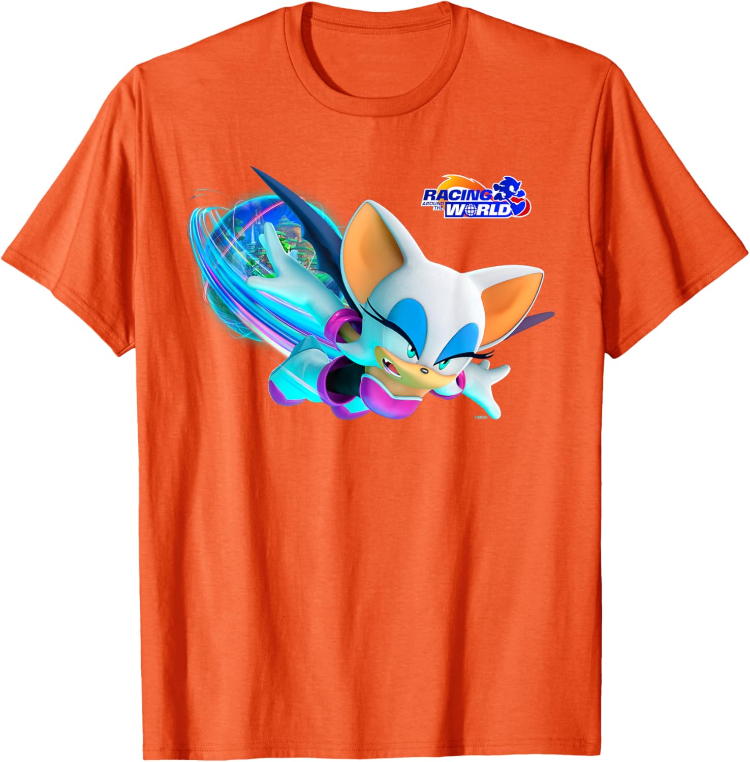 Sonic the Hedgehog Racing Around the World Rouge T-Shirt for Fans - 7