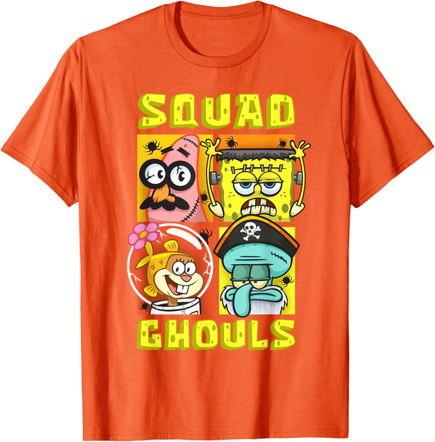 Mademark SpongeBob Halloween Squad T-Shirt with Patrick, Squidward & Sandy - 2
