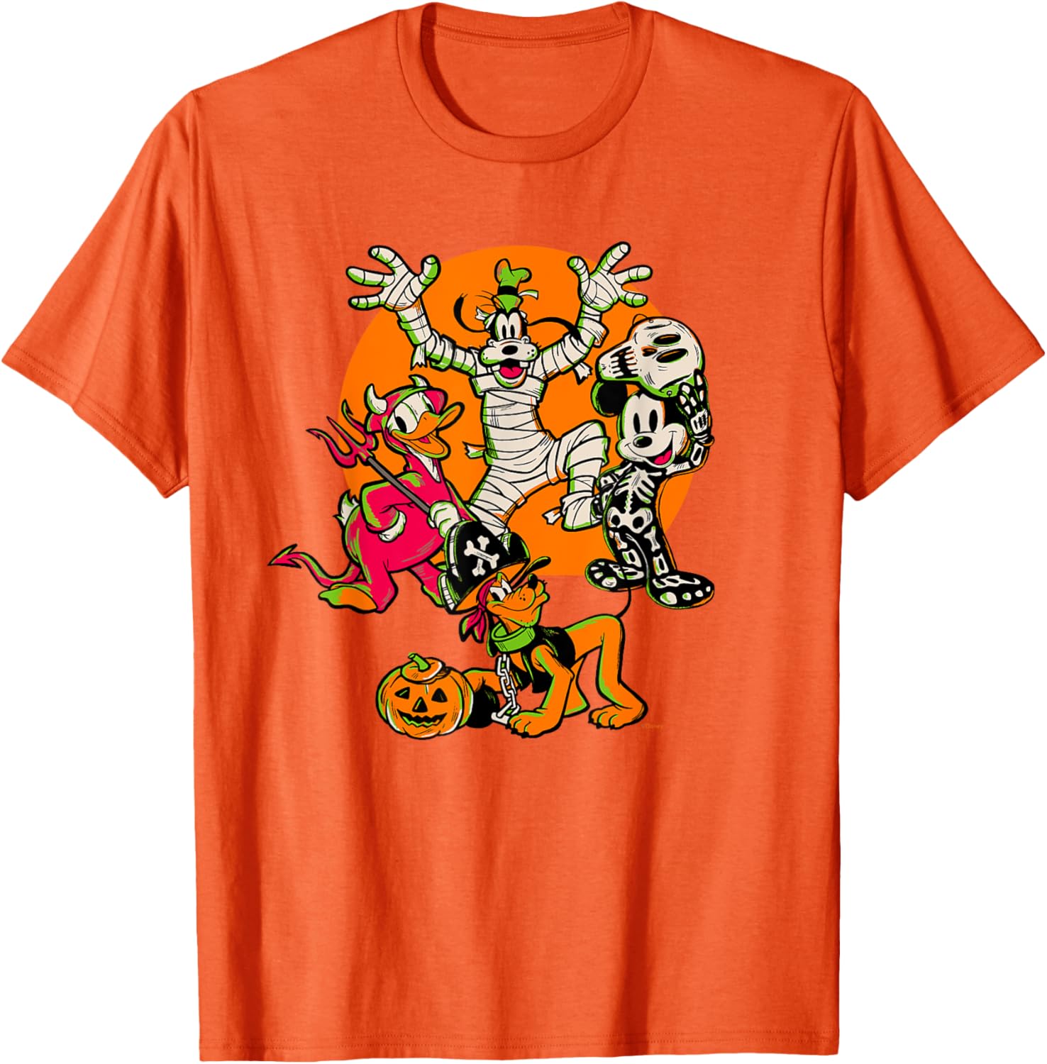 Disney 100 Mickey, Donald, Goofy & Pluto Halloween Costume T-Shirt - 1