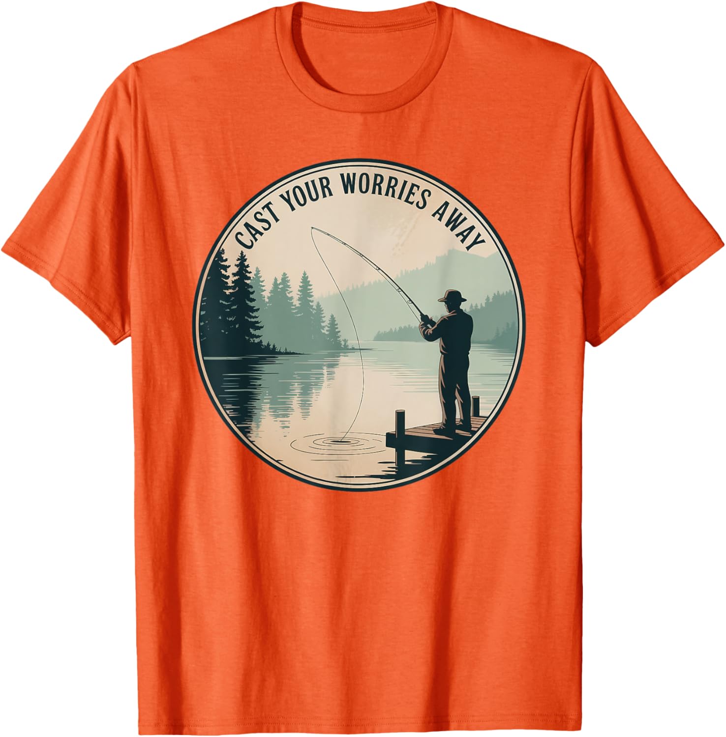 Relaxing Fishing Scenery T-Shirt for Nature Lovers and Outdoor Enthusiasts - 12