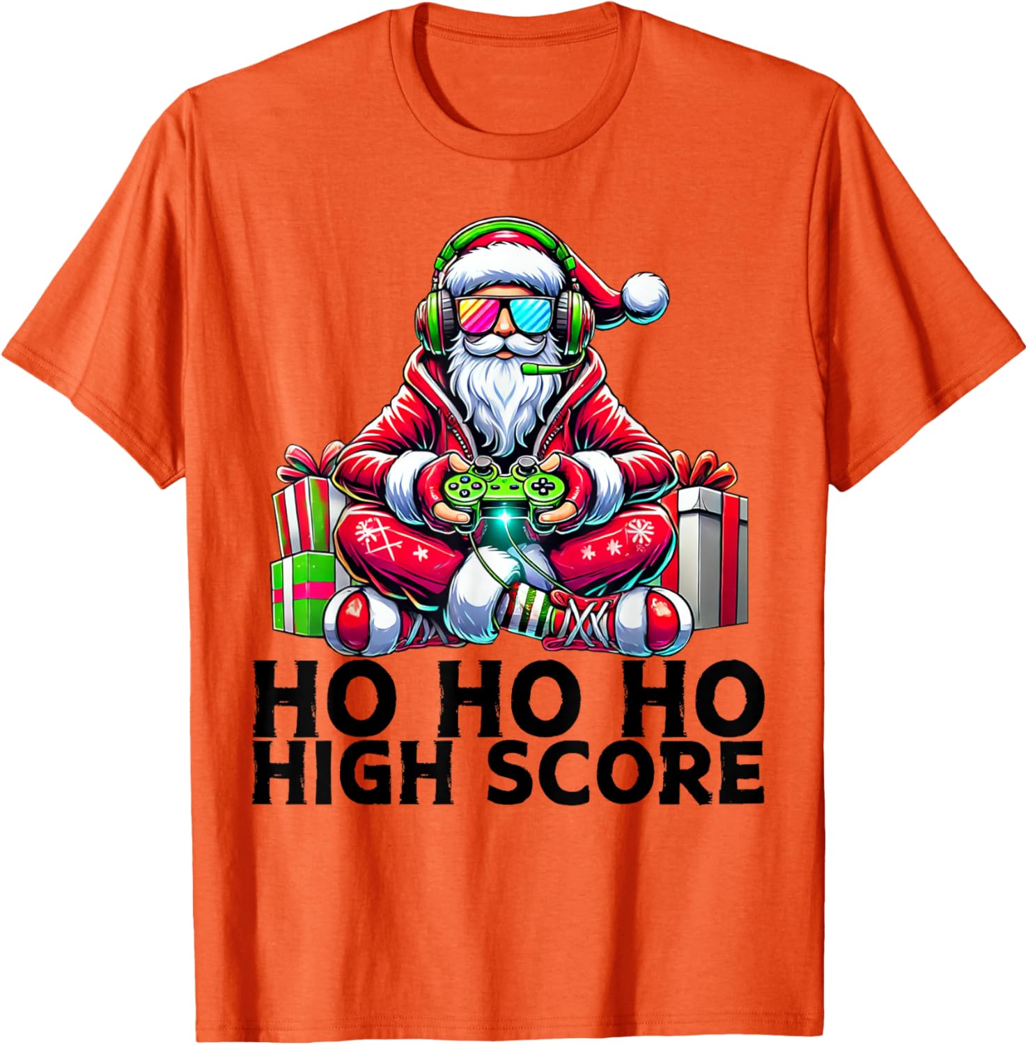 Santa Claus Gaming T-Shirt for Christmas Gamers - Fun Holiday Apparel - 6