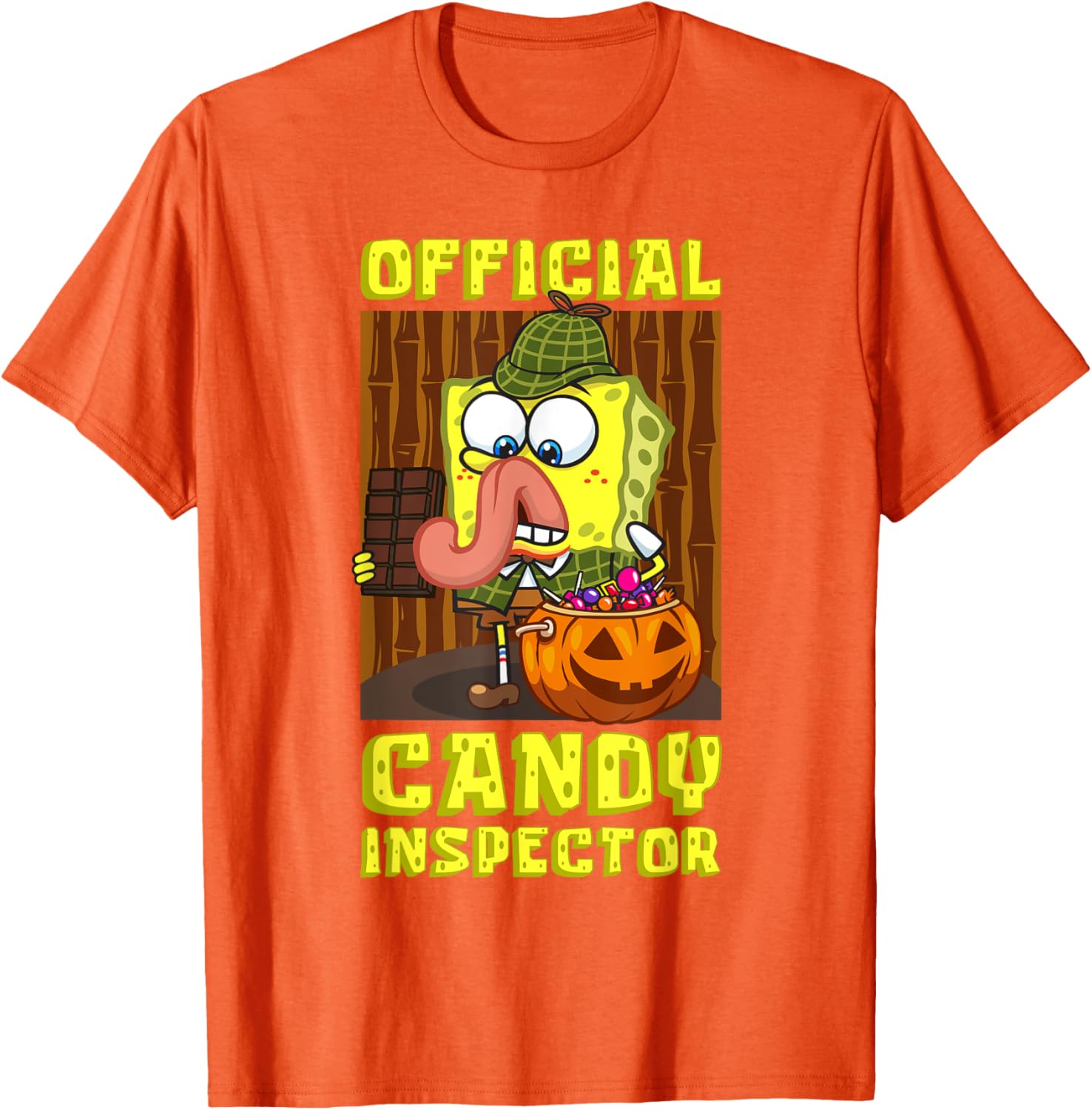 Mademark SpongeBob SquarePants Halloween Candy Inspector Fun T-Shirt - 7