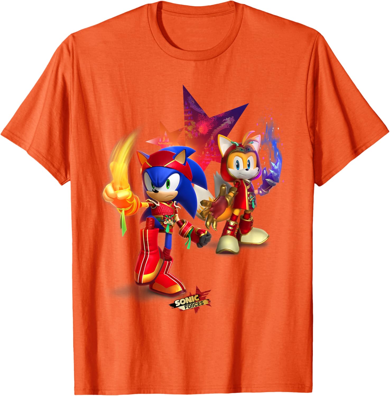 Sonic Forces Dragonfire Sonic and Dragonclaw Tails T-Shirt for Fans - 29