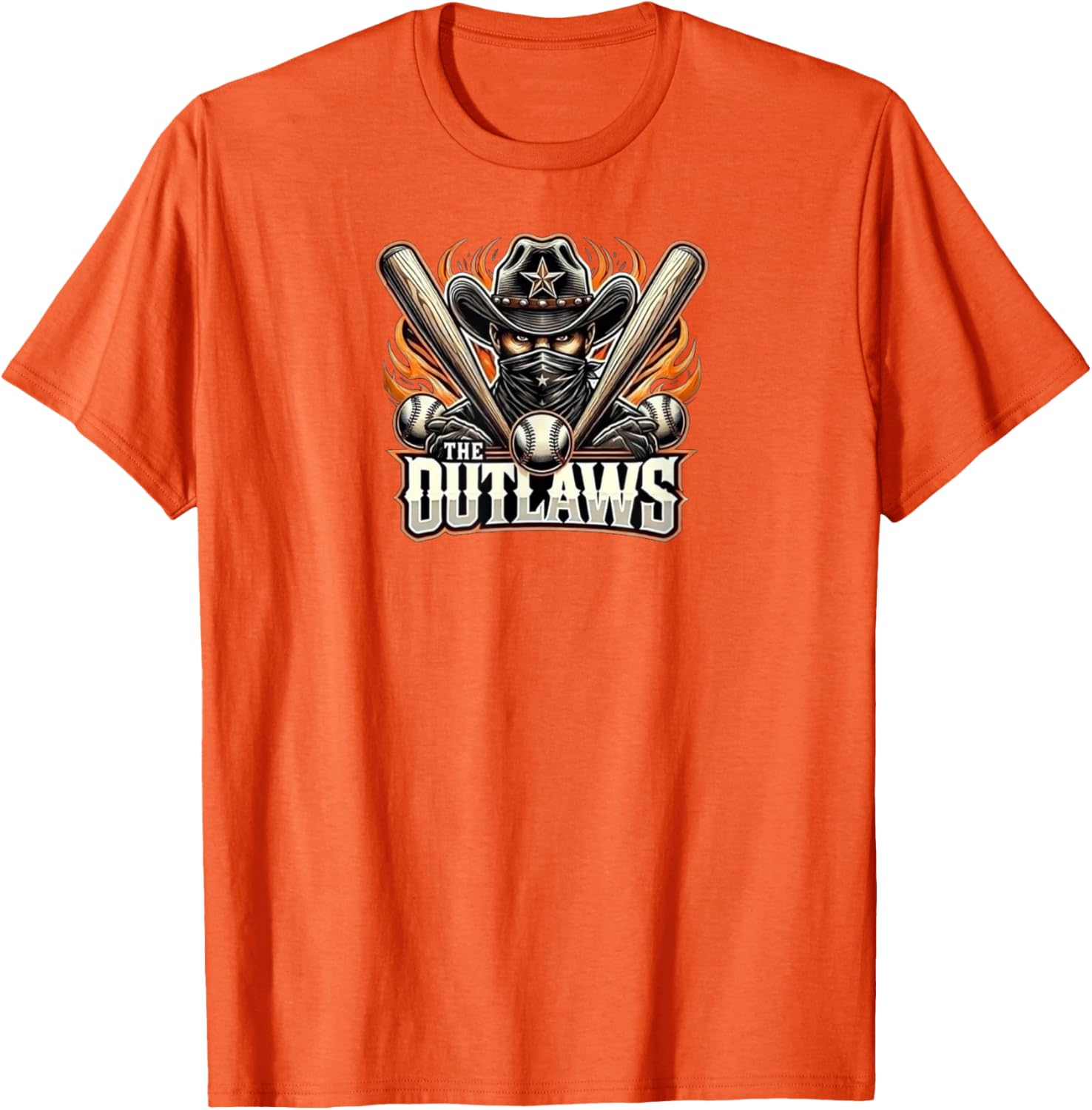 Outlaw Baseball T-Shirt for Stylish Fans - Comfortable and Trendy Wear - 2