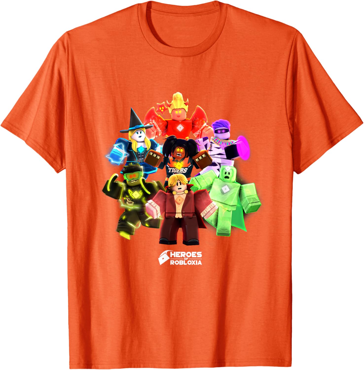 Roblox Halloween Heroes Black T-Shirt Classic Fit Short Sleeve Casual Wear - 1