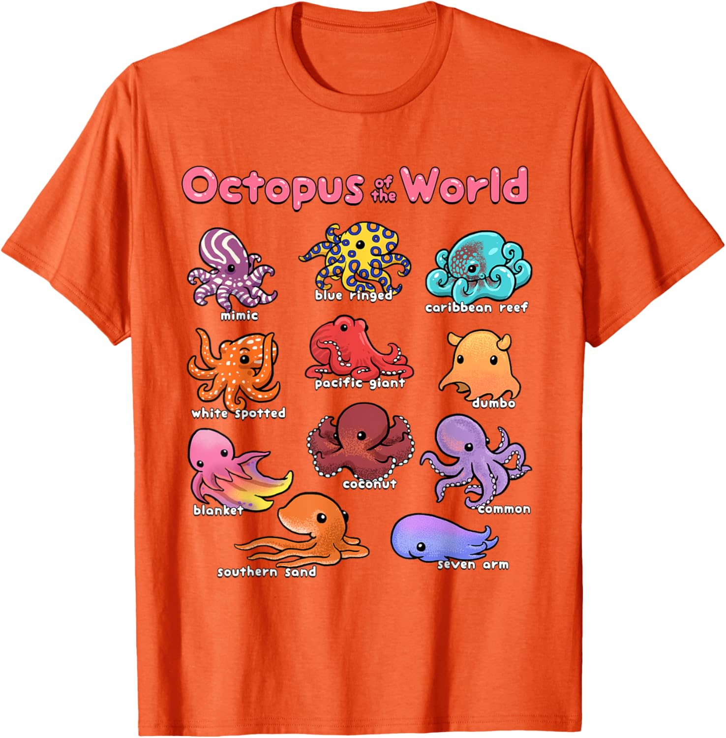 Octopus Sea Animals T-Shirt for Marine Life Lovers and Ocean Enthusiasts - 9