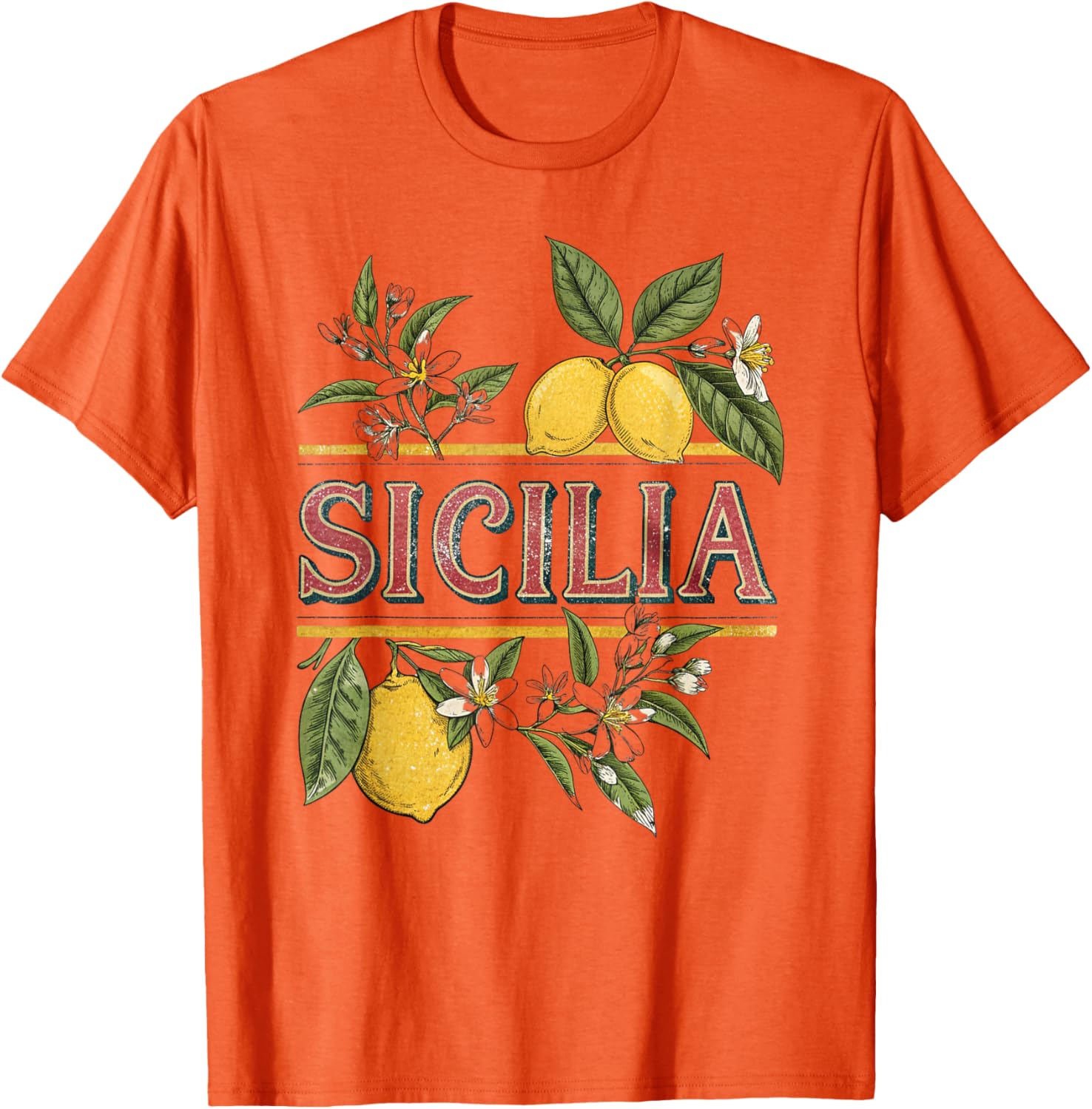 Sicilian Lemons Vintage T-Shirt | Italian Heritage Graphic Tee - 9