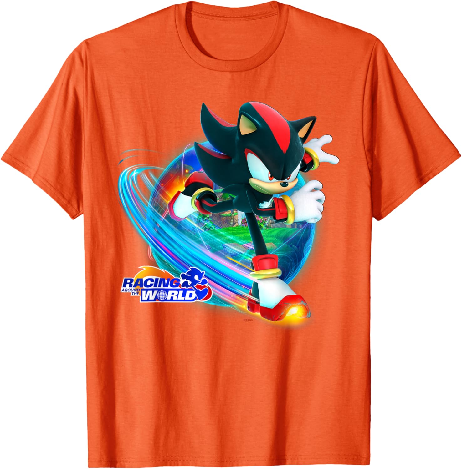 Sonic the Hedgehog Racing Around the World Shadow T-Shirt for Fans - 28