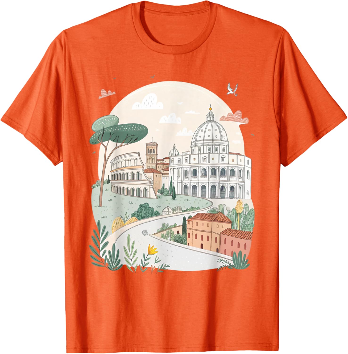 Rome Colosseum Souvenir T-Shirt for Travelers - Stylish Italian Landmark Apparel - 2