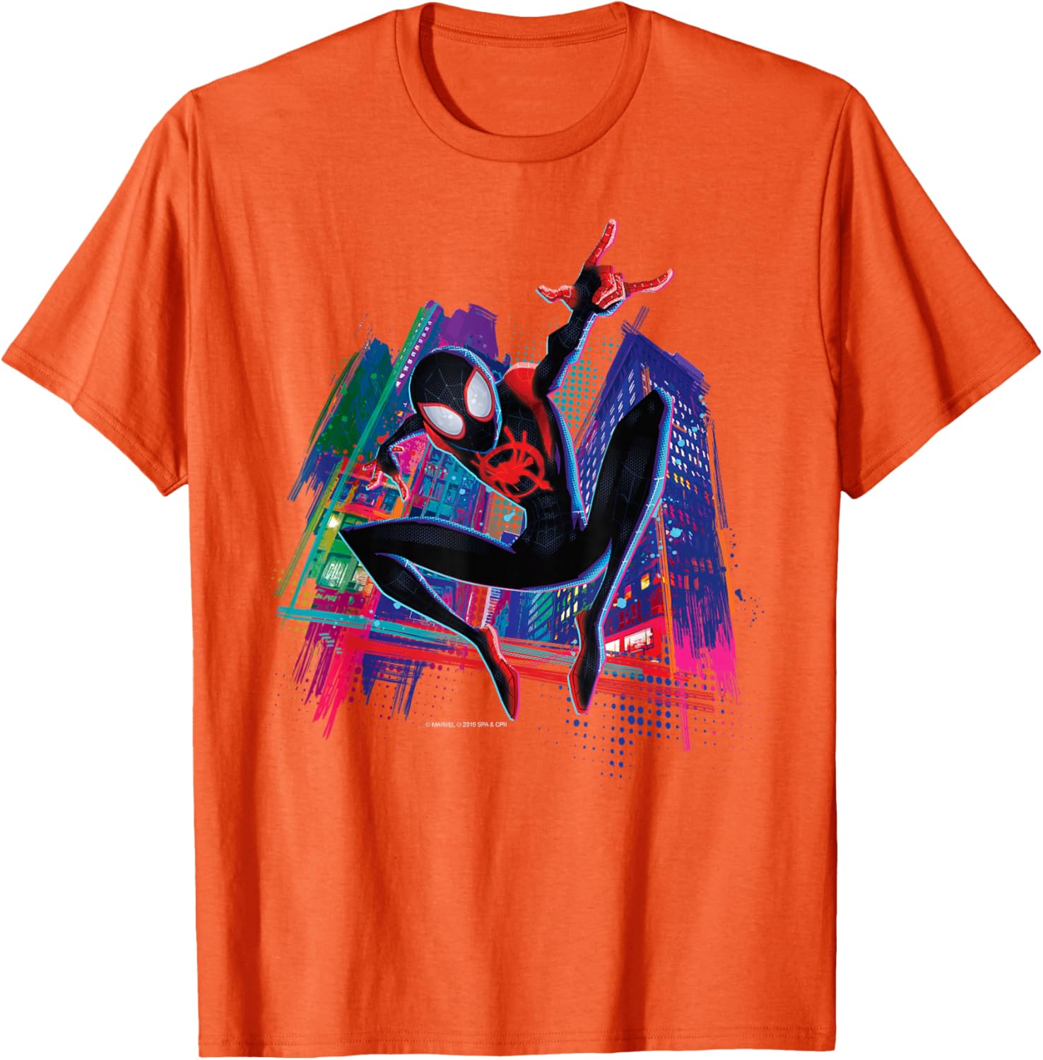 Spider-Man Miles Morales Graffiti City T-Shirt for Stylish Fans - 13