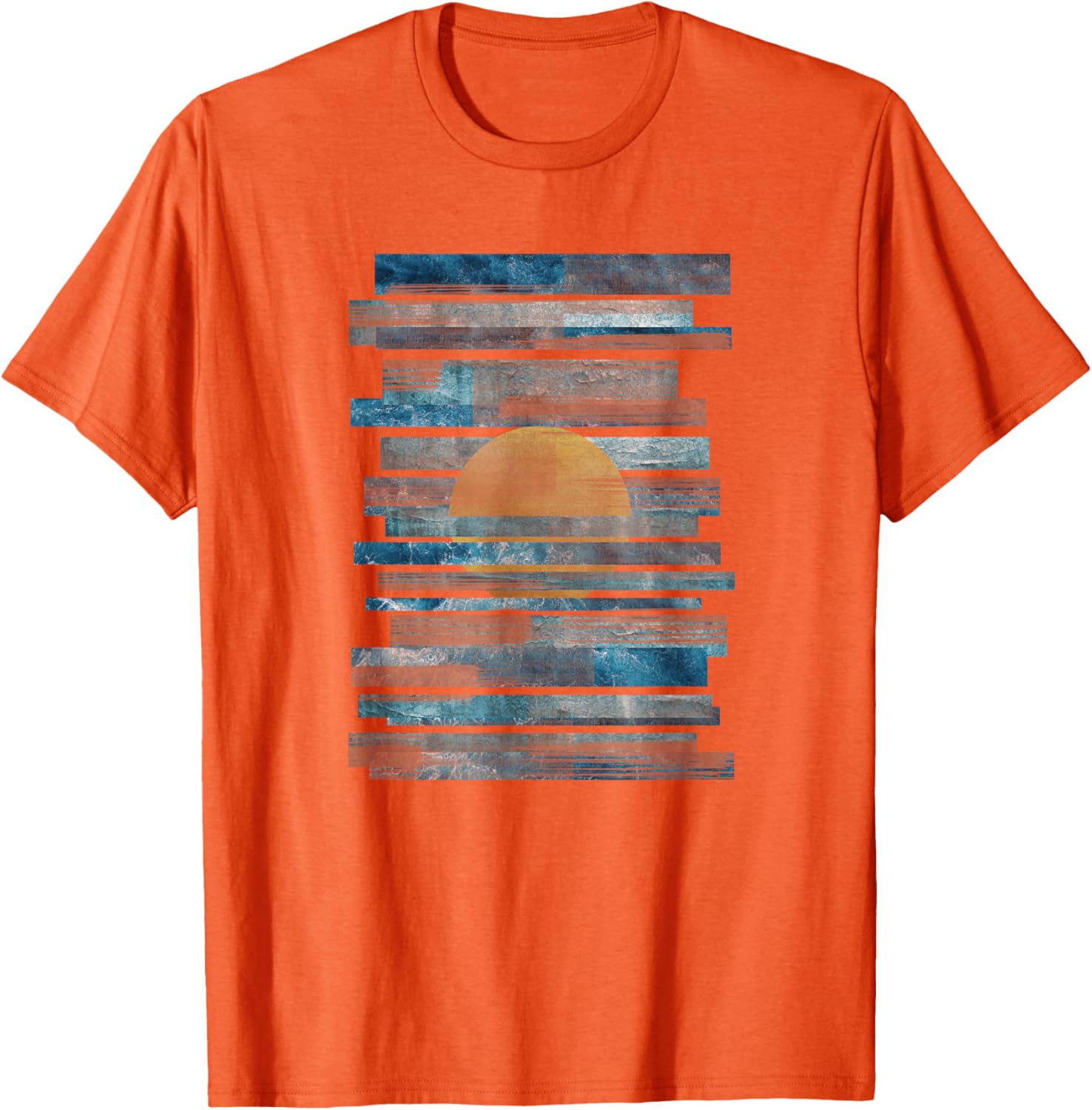 Oceanic Sunset Strips T-Shirt for Effortless Style and Comfort - 20