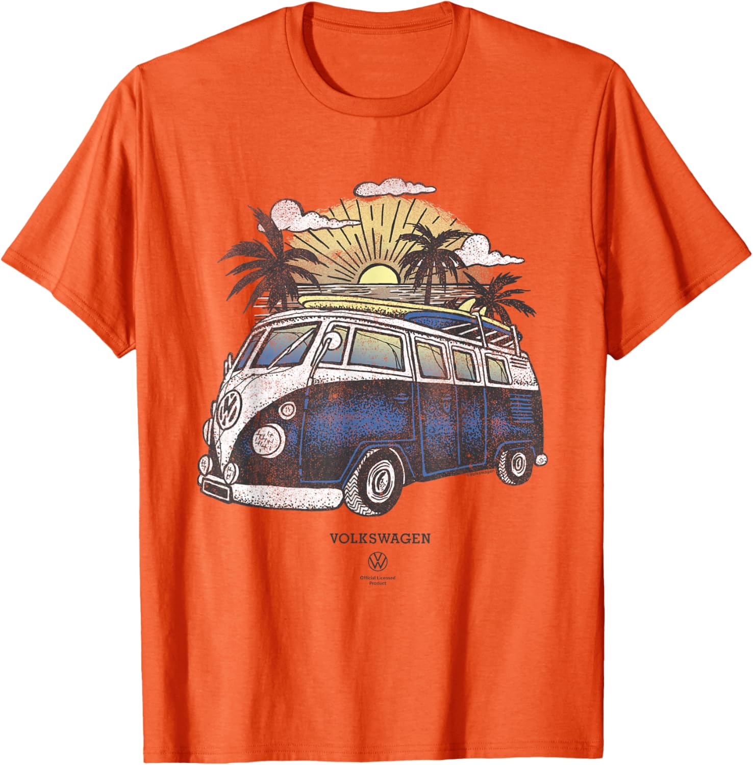 Volkswagen Type 2 T1 Campervan Beach Sketch T-Shirt for Adventure Lovers - 6