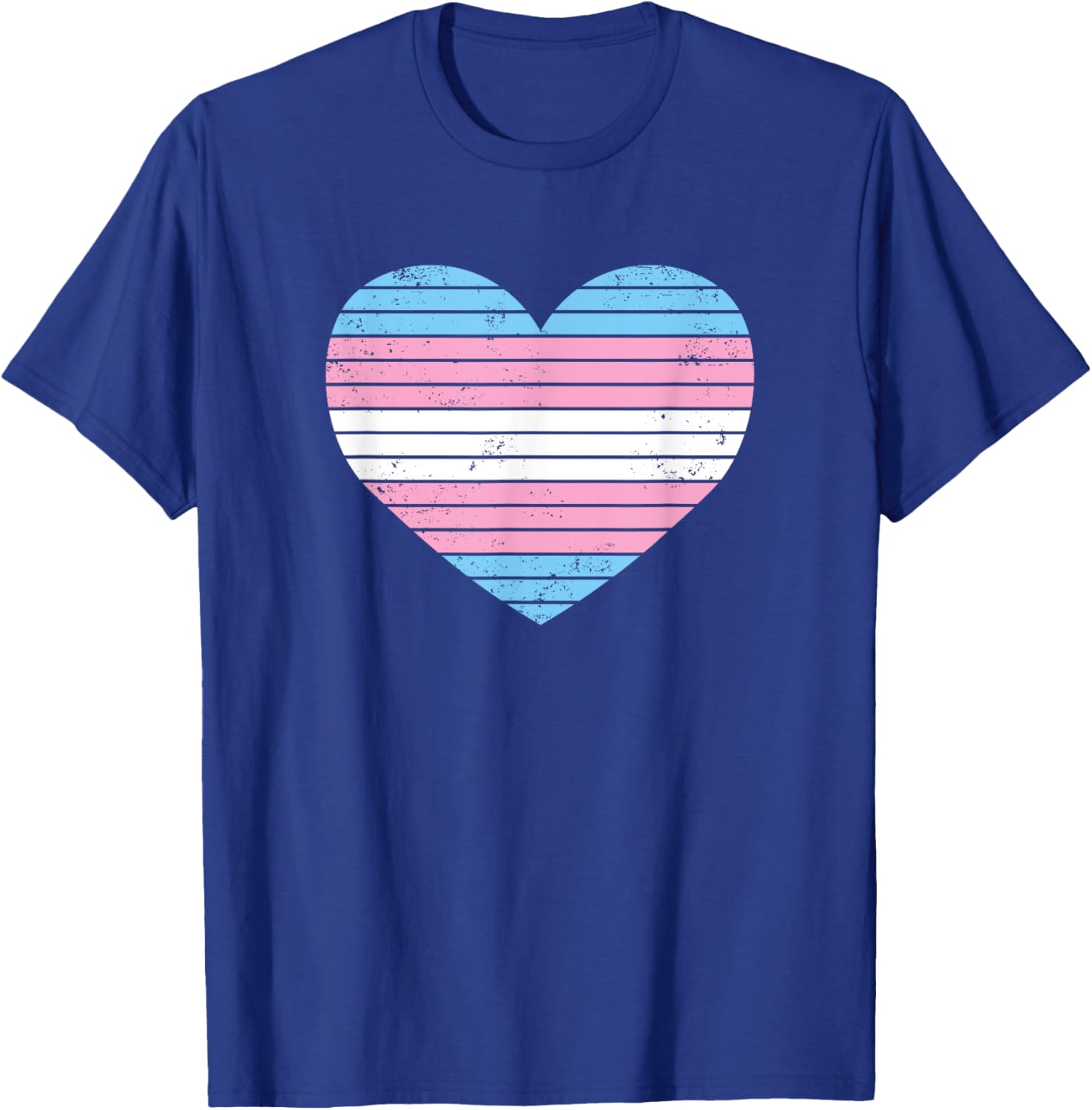 Vintage Heart Transgender Gay Pride Flag T-Shirt for LGBTQIA Supporters - 7