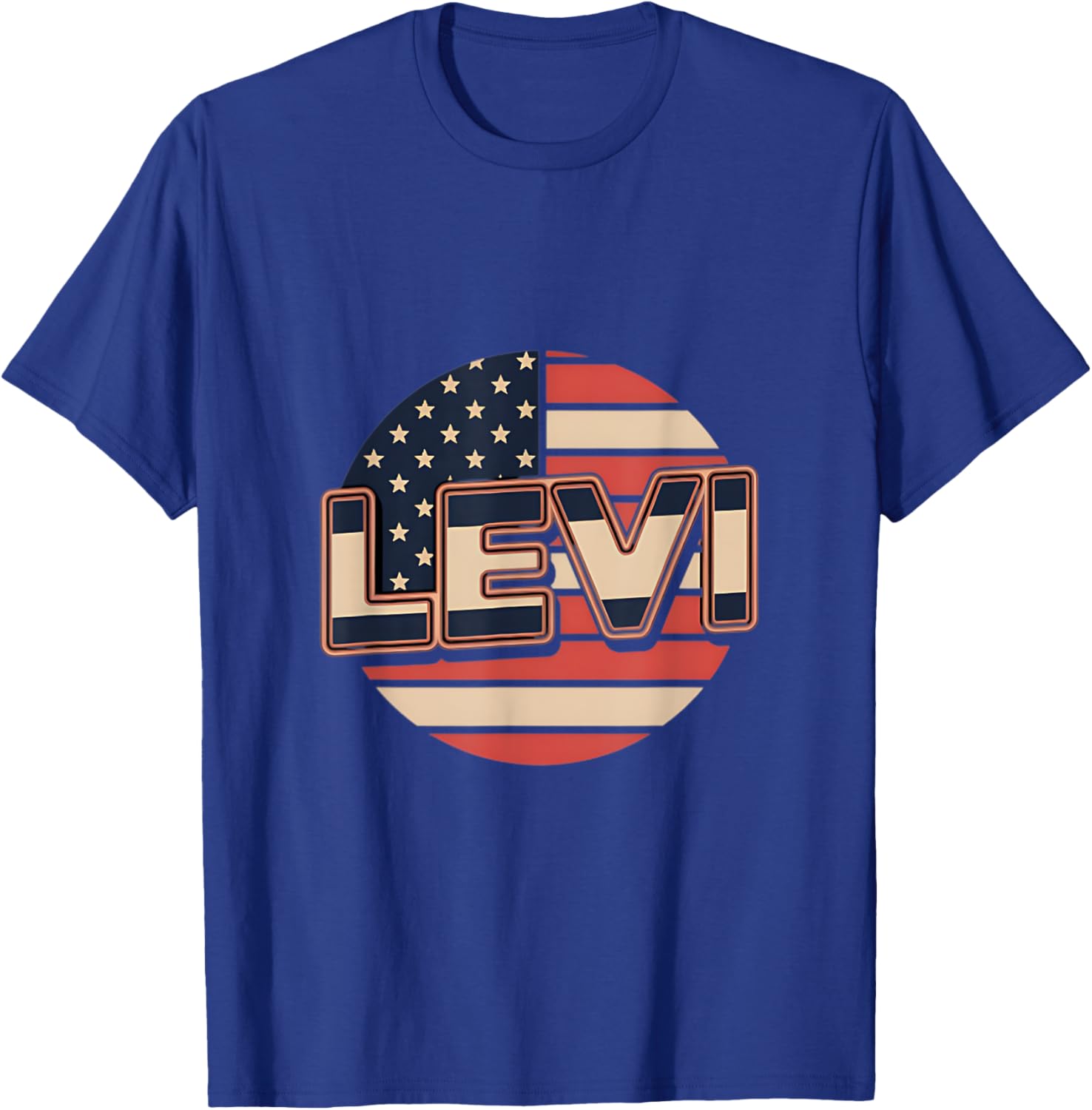 Personalized LEVI USA Flag Patriot T-Shirt for Proud Americans - 8
