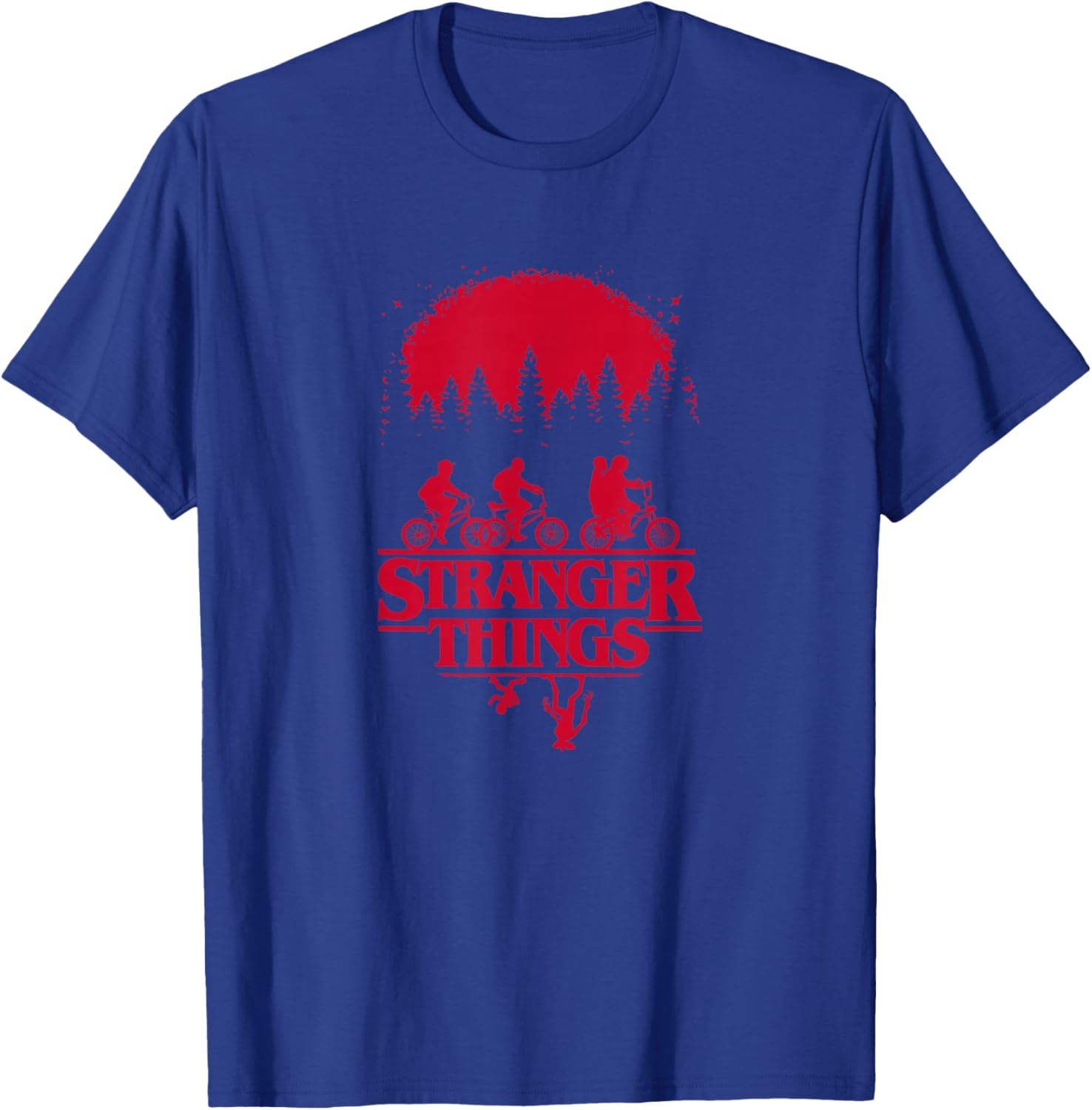 Stranger Things Upside Down Silhouette Group Shot T-Shirt for Fans - 2