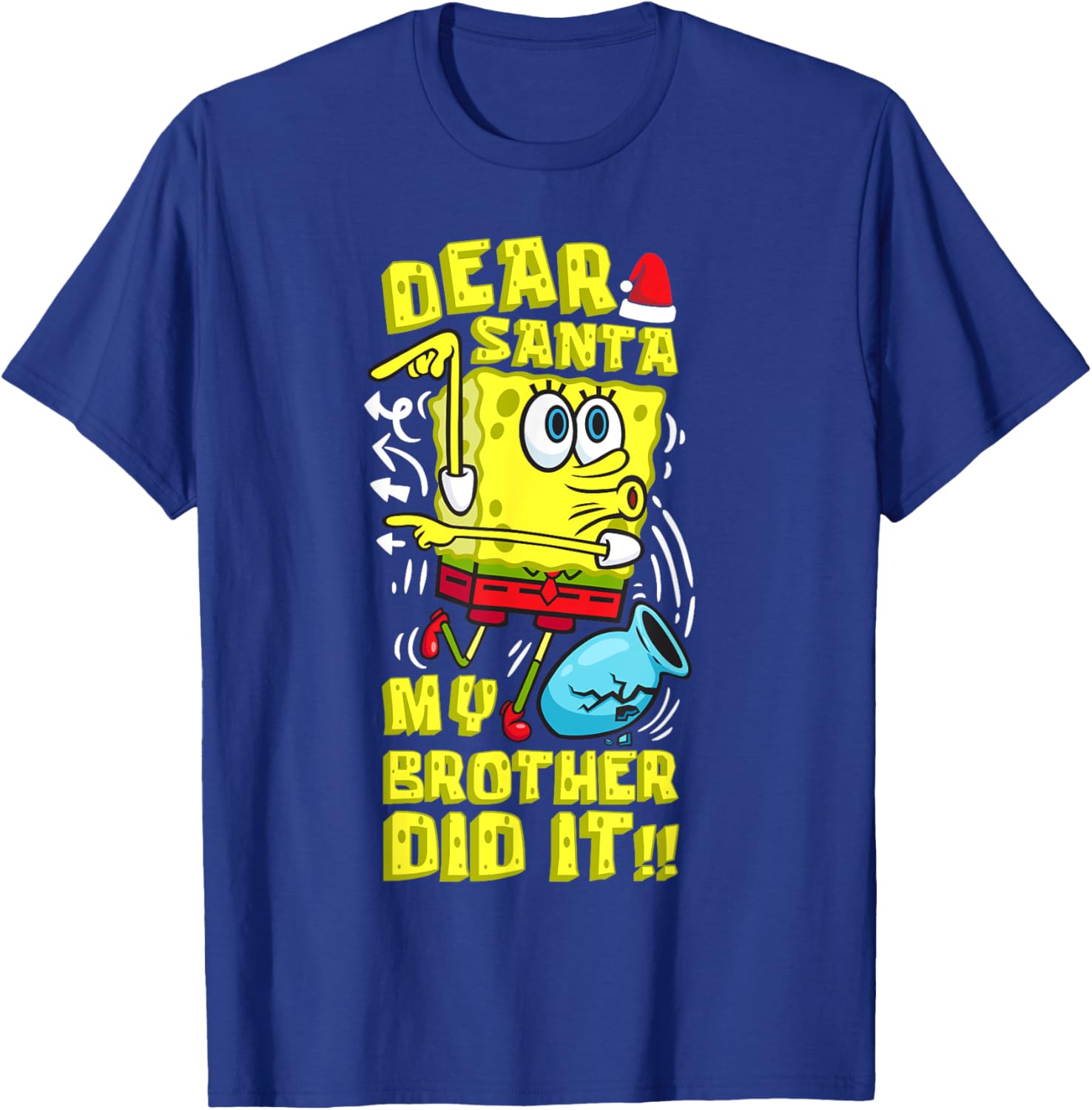 SpongeBob Christmas Dear Santa T-Shirt for Siblings Fun Humor - 5