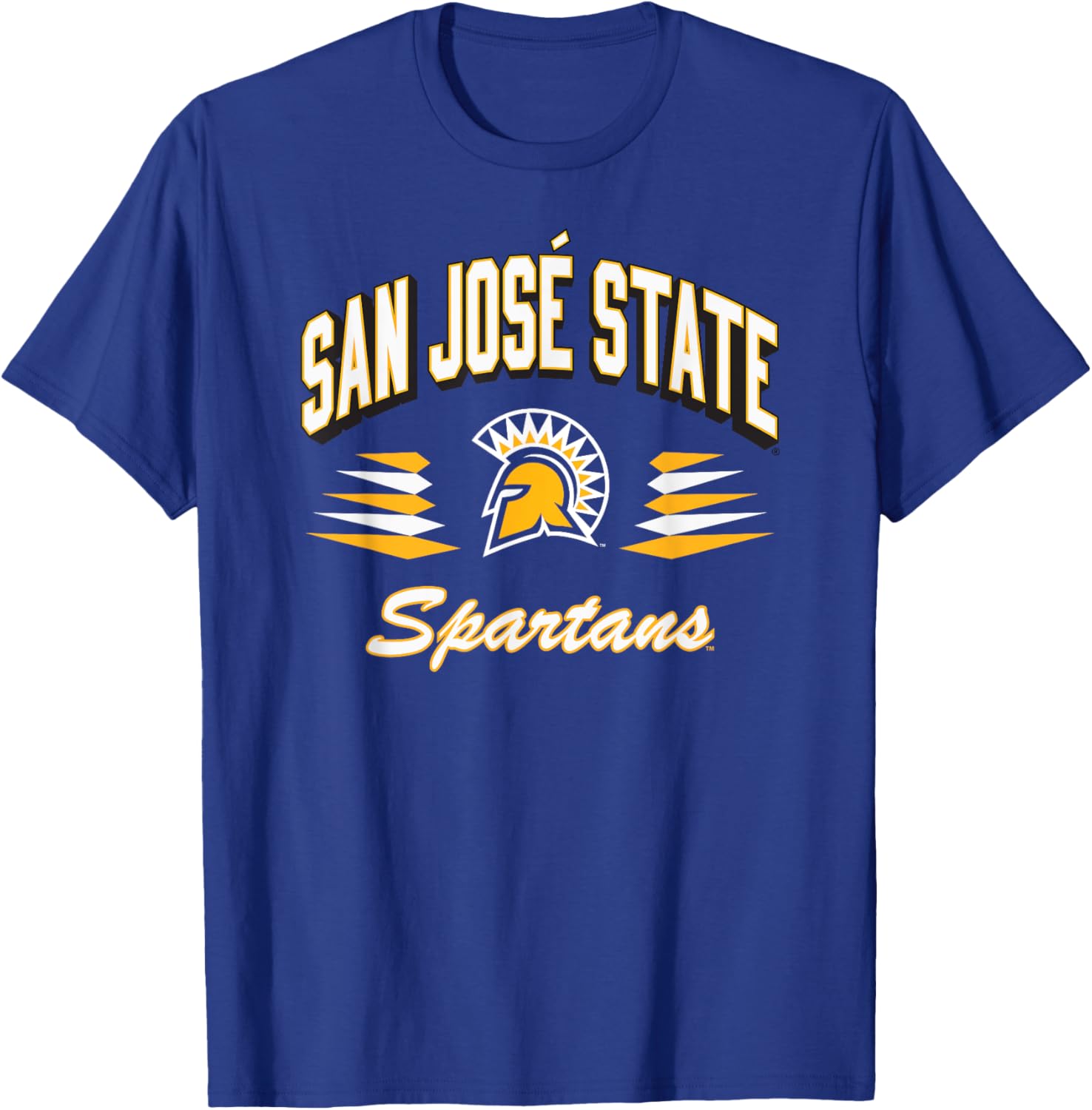 San Jose State Spartans Retro Diamond Royal T-Shirt for Fans and Outdoors - 1
