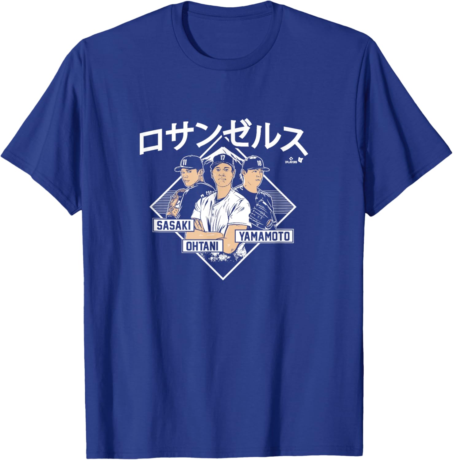 Ohtani Sasaki Yamamoto LA Kanji Los Angeles Baseball T-Shirt for Fans - 1