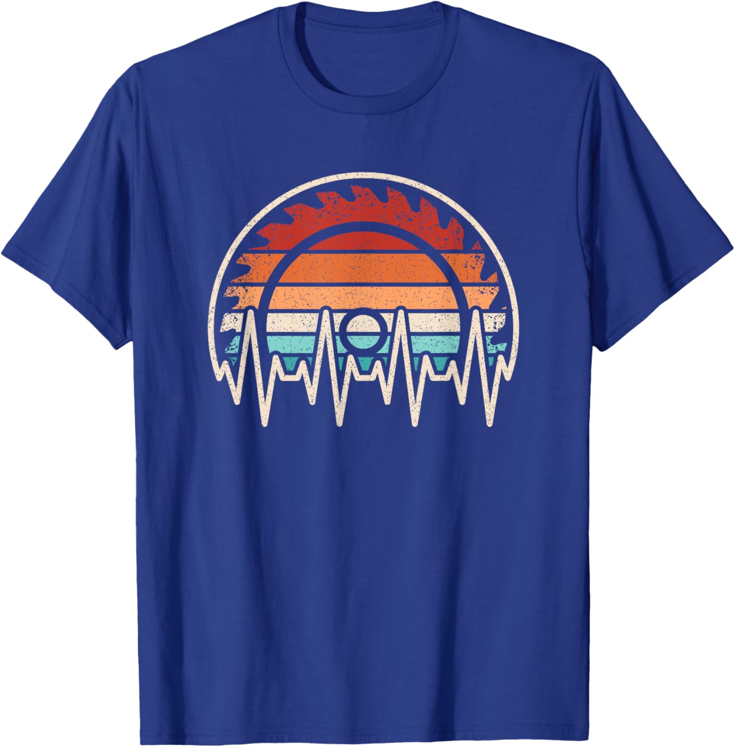 Vintage Woodworker Heartbeat Table Saw Men's T-Shirt for Craft Enthusiasts - 7