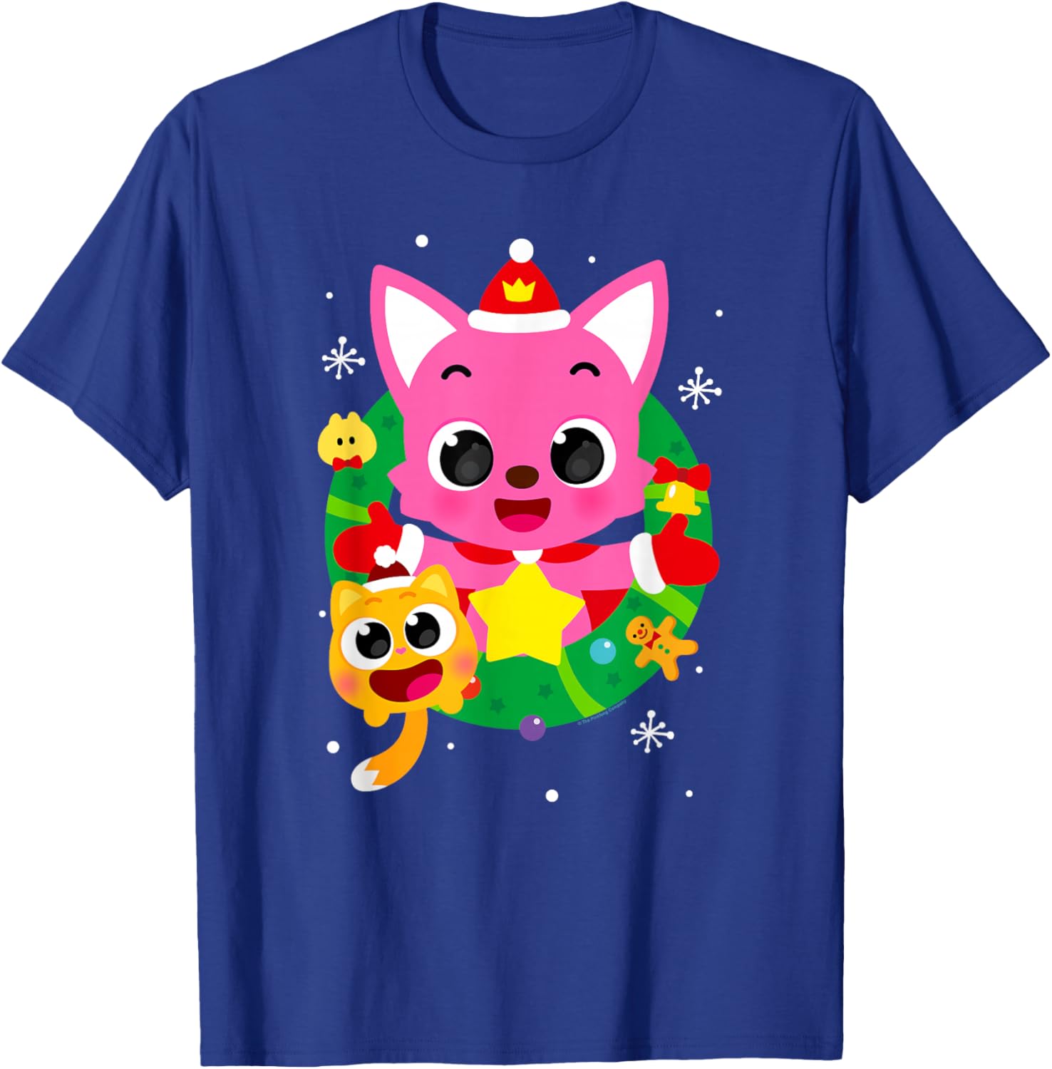 Pinkfong Holiday Wreath T-Shirt for Festive Fun and Cheerful Style - 5