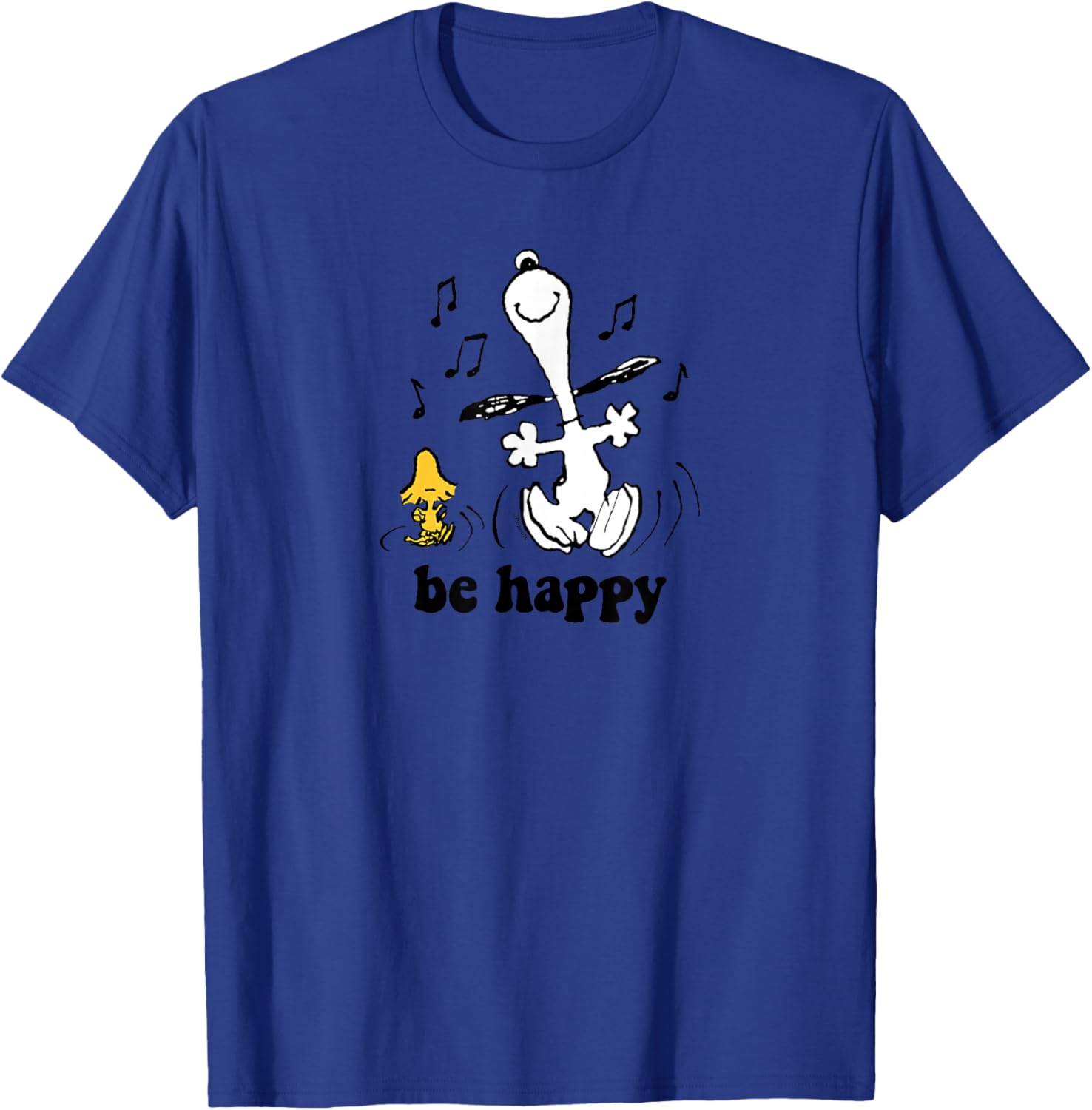 Peanuts Snoopy Woodstock Be Happy Dance T-Shirt Fun Graphic Tee - 5
