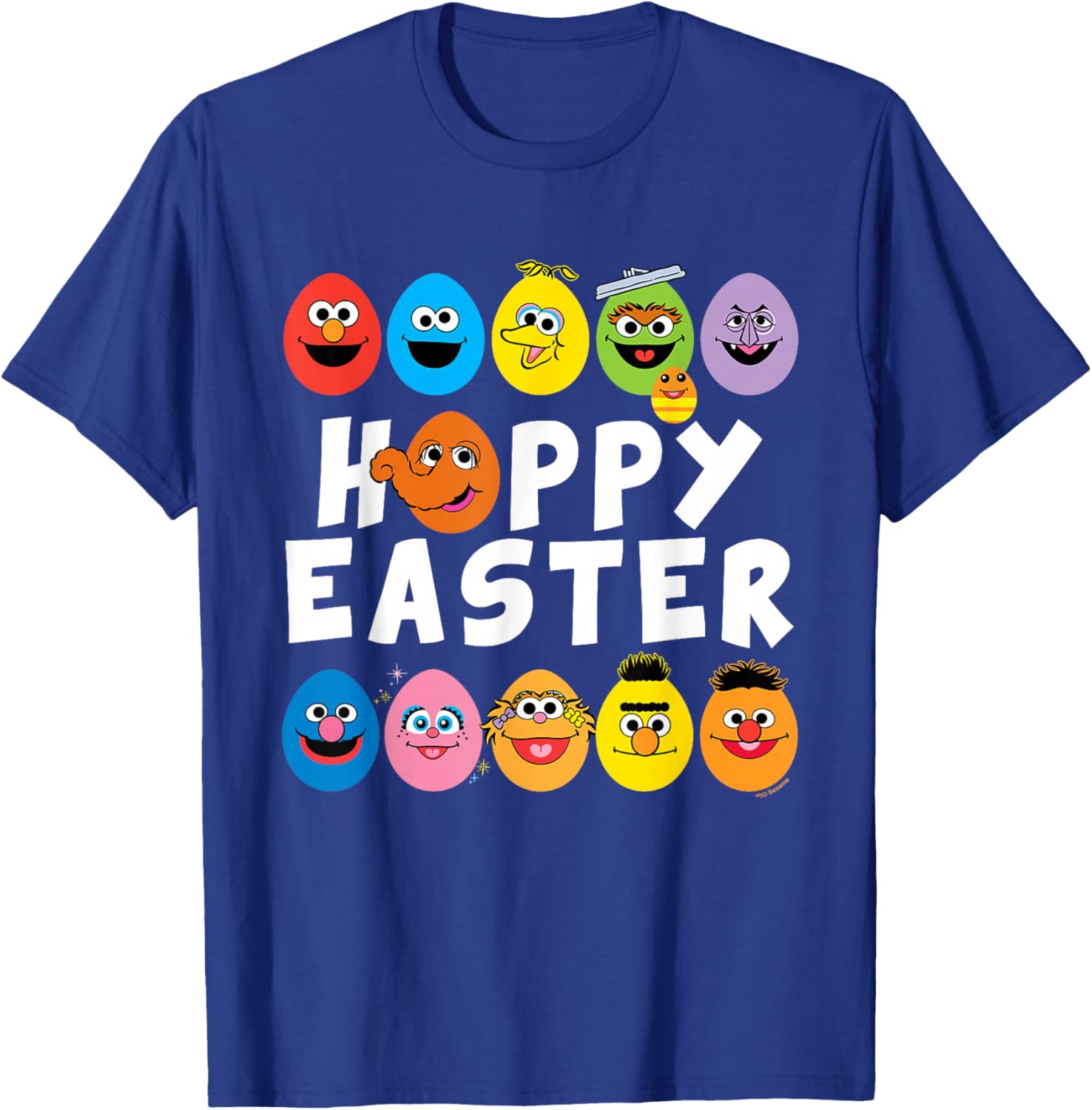 Sesame Street Hoppy Easter Character Eggs T-Shirt for Kids and Adults - 3