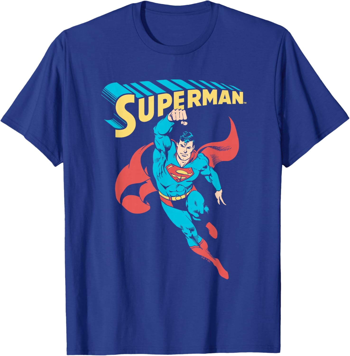Superman Superhero V-Neck T-Shirt for Adults and Kids - Black, Classic Fit - 3