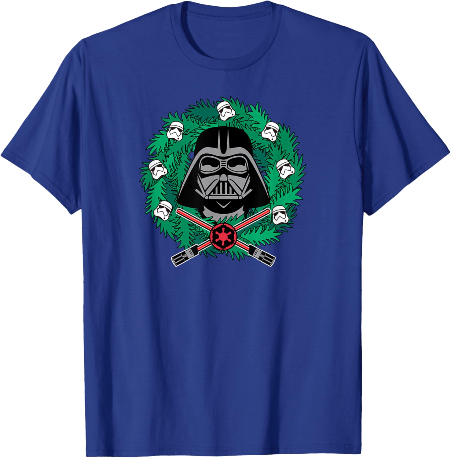 Amazon Essentials Men's Darth Vader Wreath T-Shirt for Christmas Fun - 4