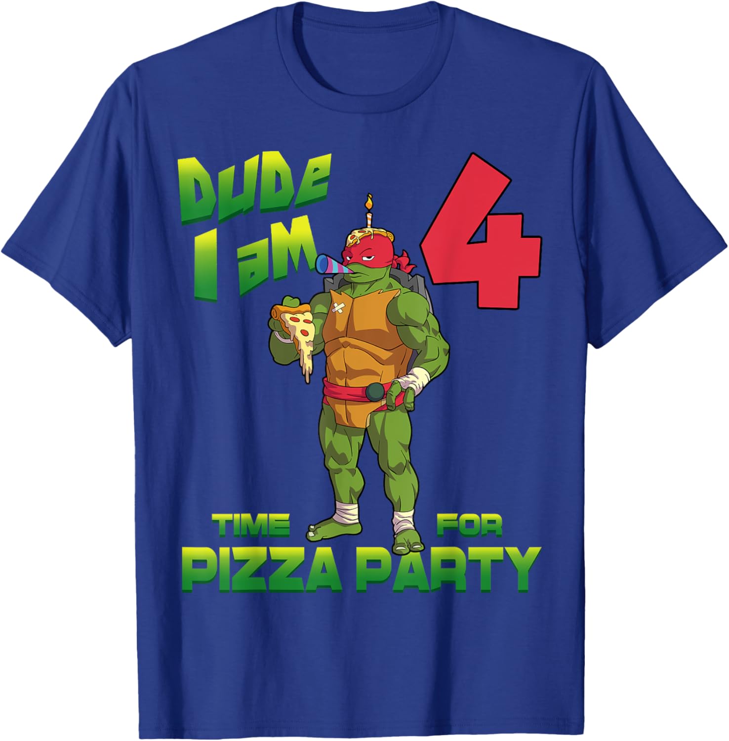 TMNT Raph Pizza Birthday Party T-Shirt for 4 Year Olds - Fun Kid's Clothing - 17