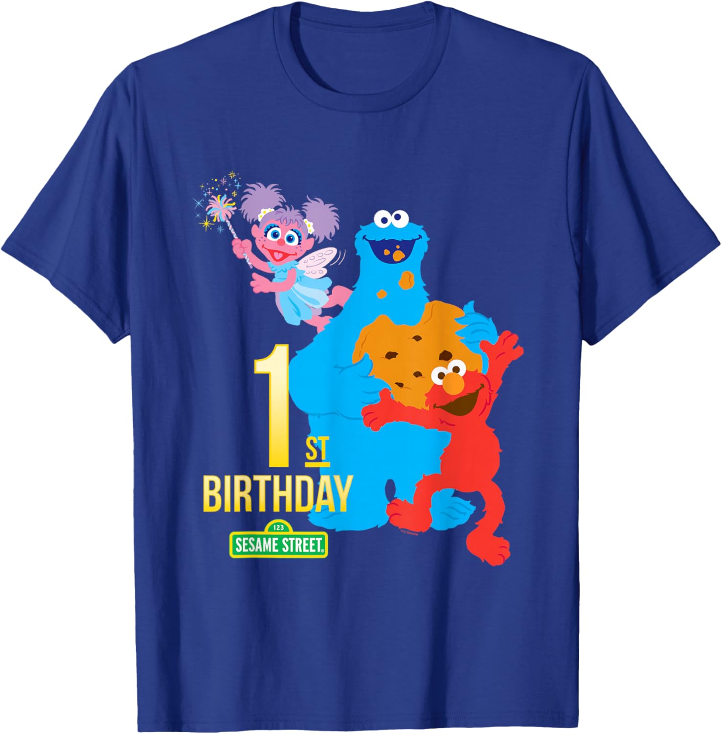 Sesame Street 1st Birthday Classic Fit Crew Neck T-Shirt for Kids - 6