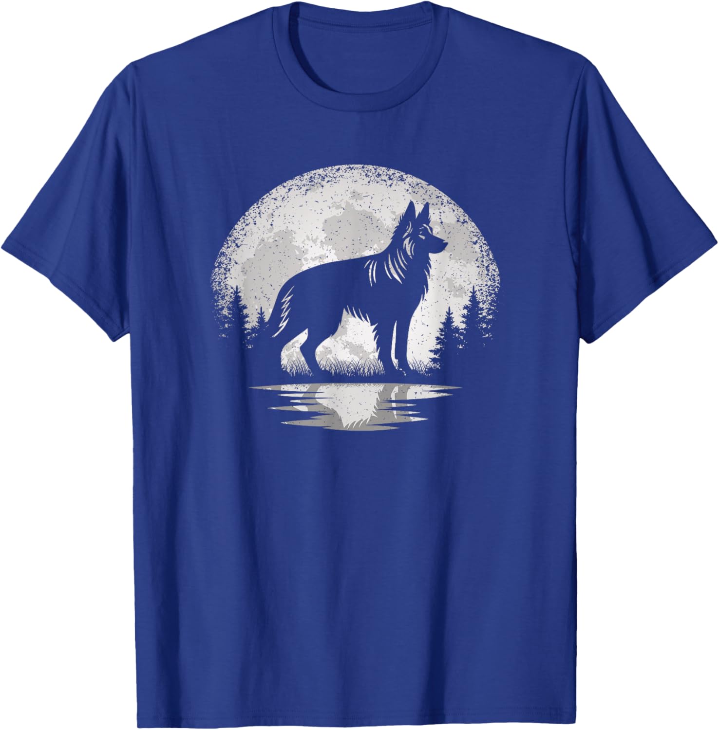 Vintage German Shepherd Moon T-Shirt for Dog Lovers - Unisex Style - 6