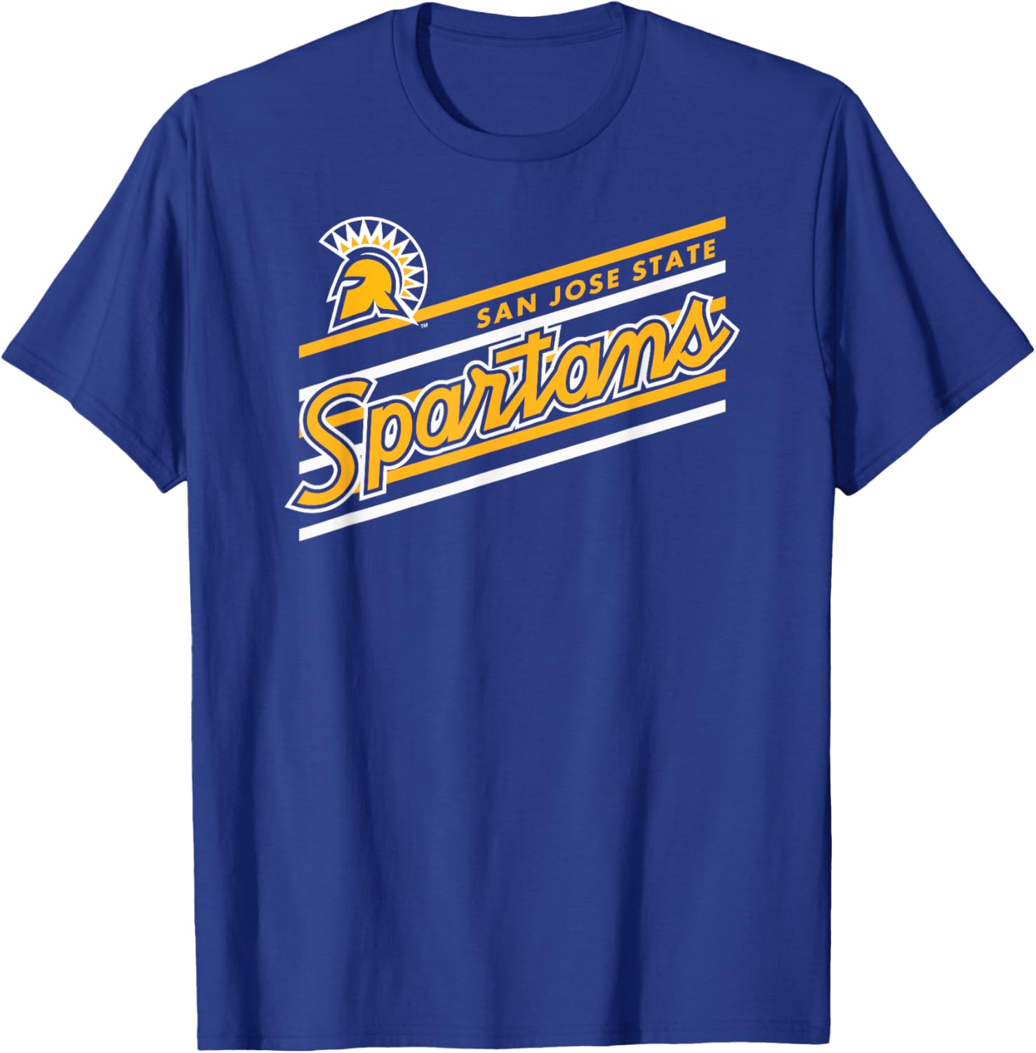 San Jose State Spartans Retro Performer Royal T-Shirt for Sports Fans - 1