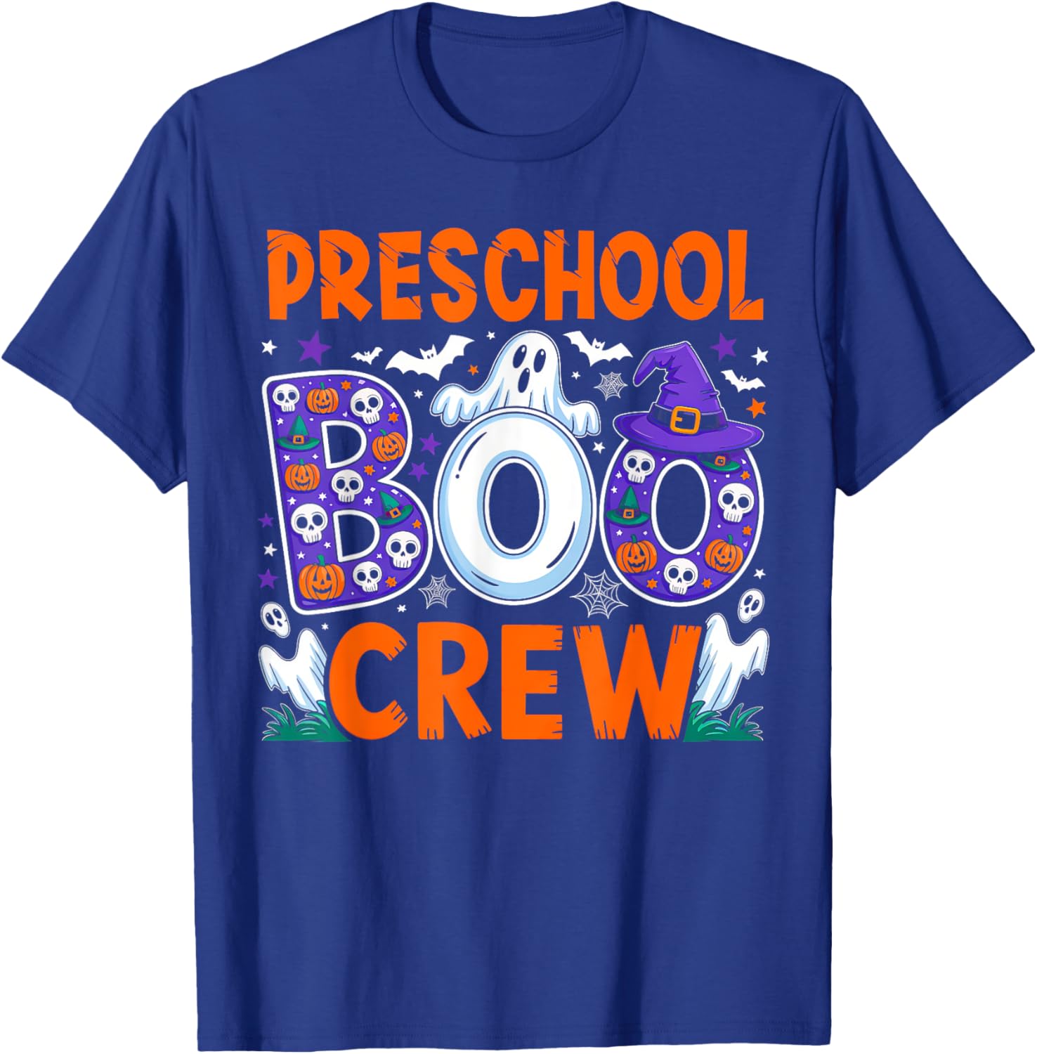 Funny Halloween T-Shirt for Preschool Teachers and Students Boo Crew - 6