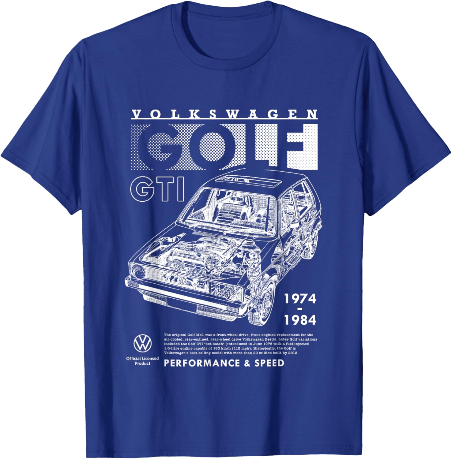 Volkswagen Golf GTI Mk1 Performance T-Shirt for Car Enthusiasts - 6